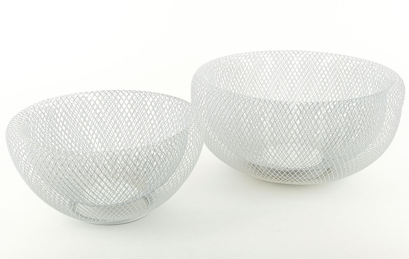 2tlg. Schalenset 2er Set Metall 3D 24cm & 28cm rund Schüssel Dekoschüssel - Bild 5 von 5