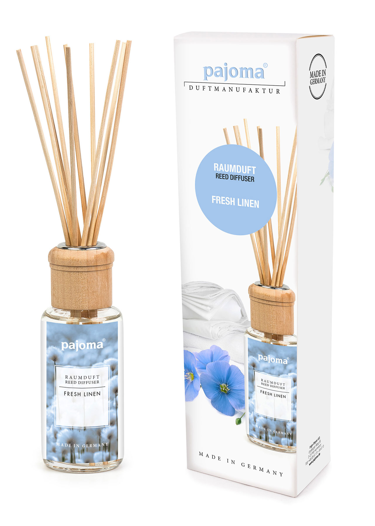 ERLA Duftstäbchen 'Pure Air' (100 ml) - Raumduft Stäbchen - Raumerfrischer  mit Ylang-Ylang-Blüte und Grüner Apfel Duft - Beruhigende Kraft Der