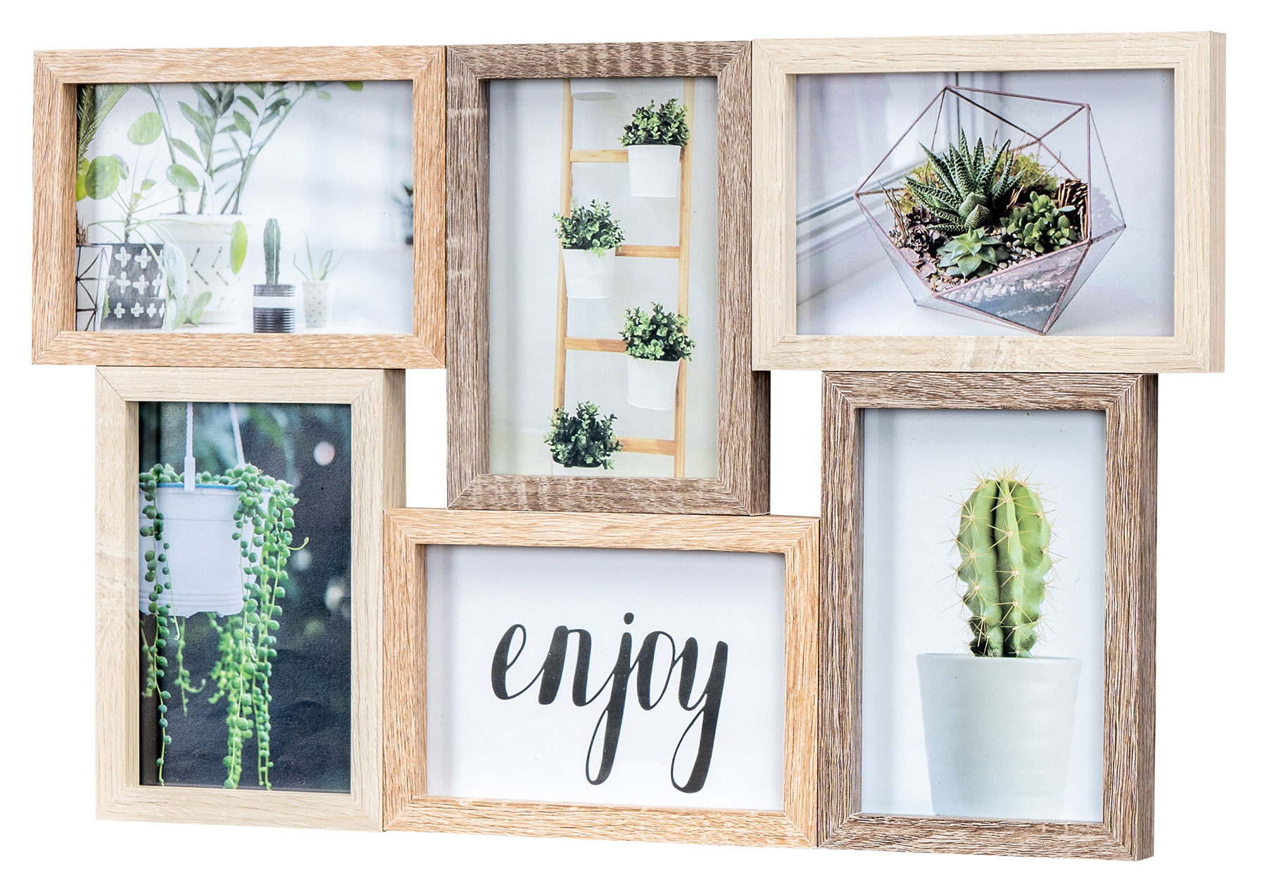 Bilderrahmen 10x15 Fotorahmen Natur Eiche Holz Glas Wanddeko Fotogalerie Collage - Bild 11 von 12
