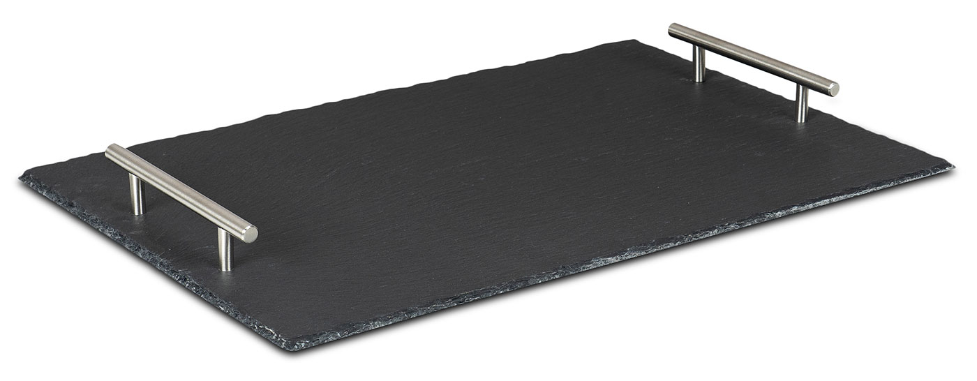 Tablett Schiefer 45x30cm Serviertablett Tischdeko Deko Rechteckig Servierplatte