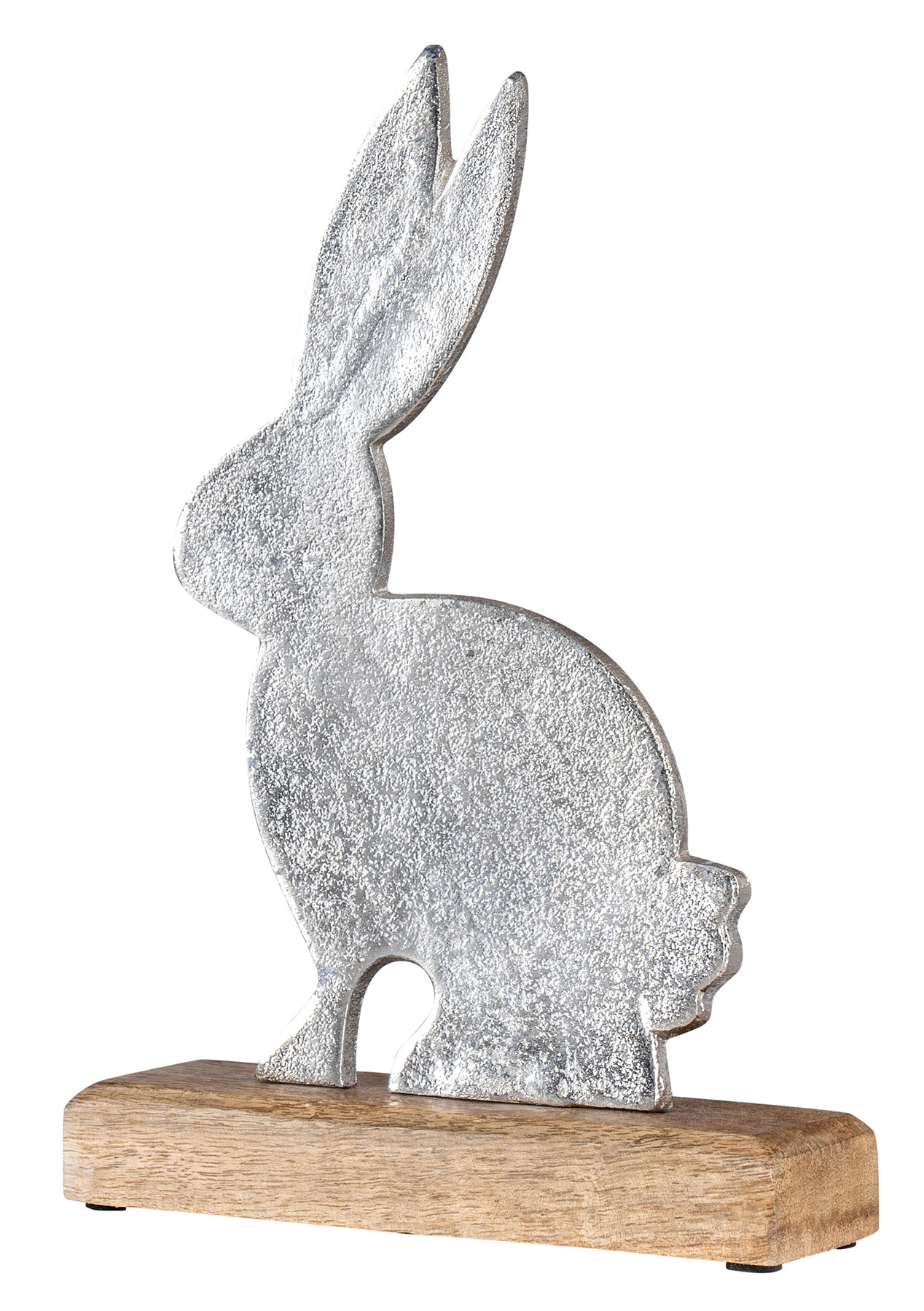 Hase H25cm Mangoholz Holz Osterhase Osterdeko Dekoaufsteller Deko Figur  Frühling