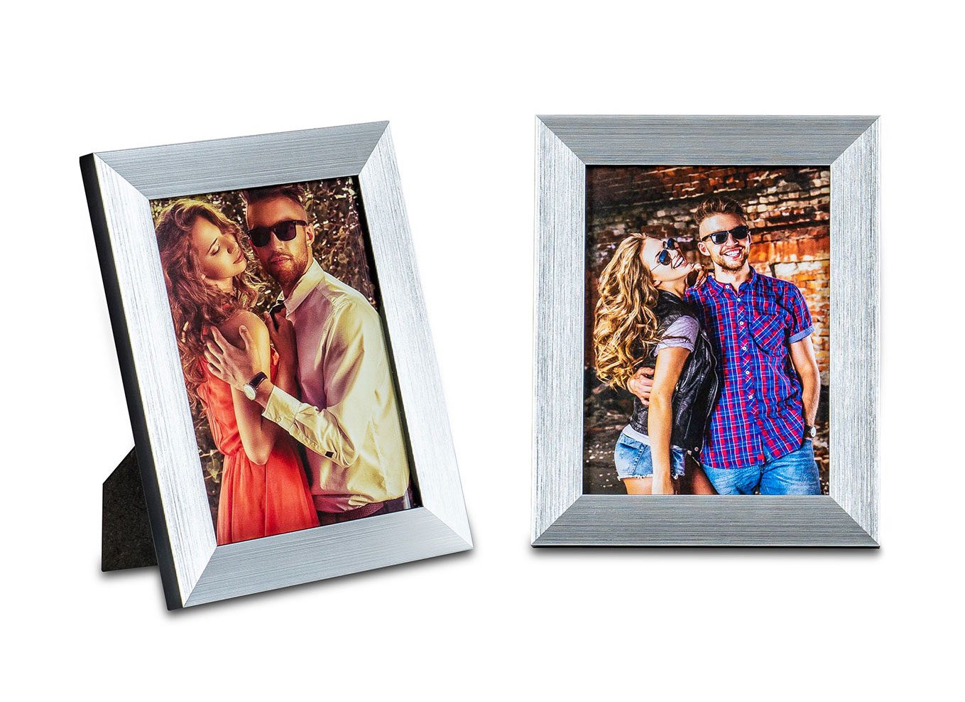 2er Set Bilderrahmen 13x18cm Aluminium Schwarz Fotorahmen Einzelrahmen Tischdeko