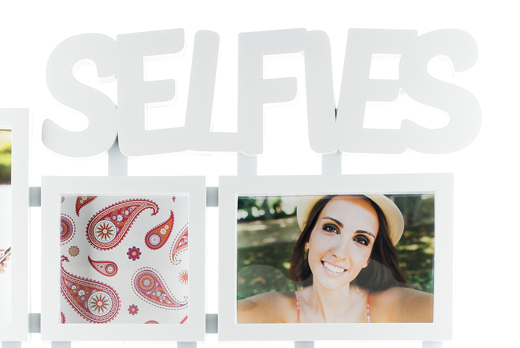 Selfie Bilderrahmen Weiß 12 Fotos  Fotorahmen Fotogalerie Collage