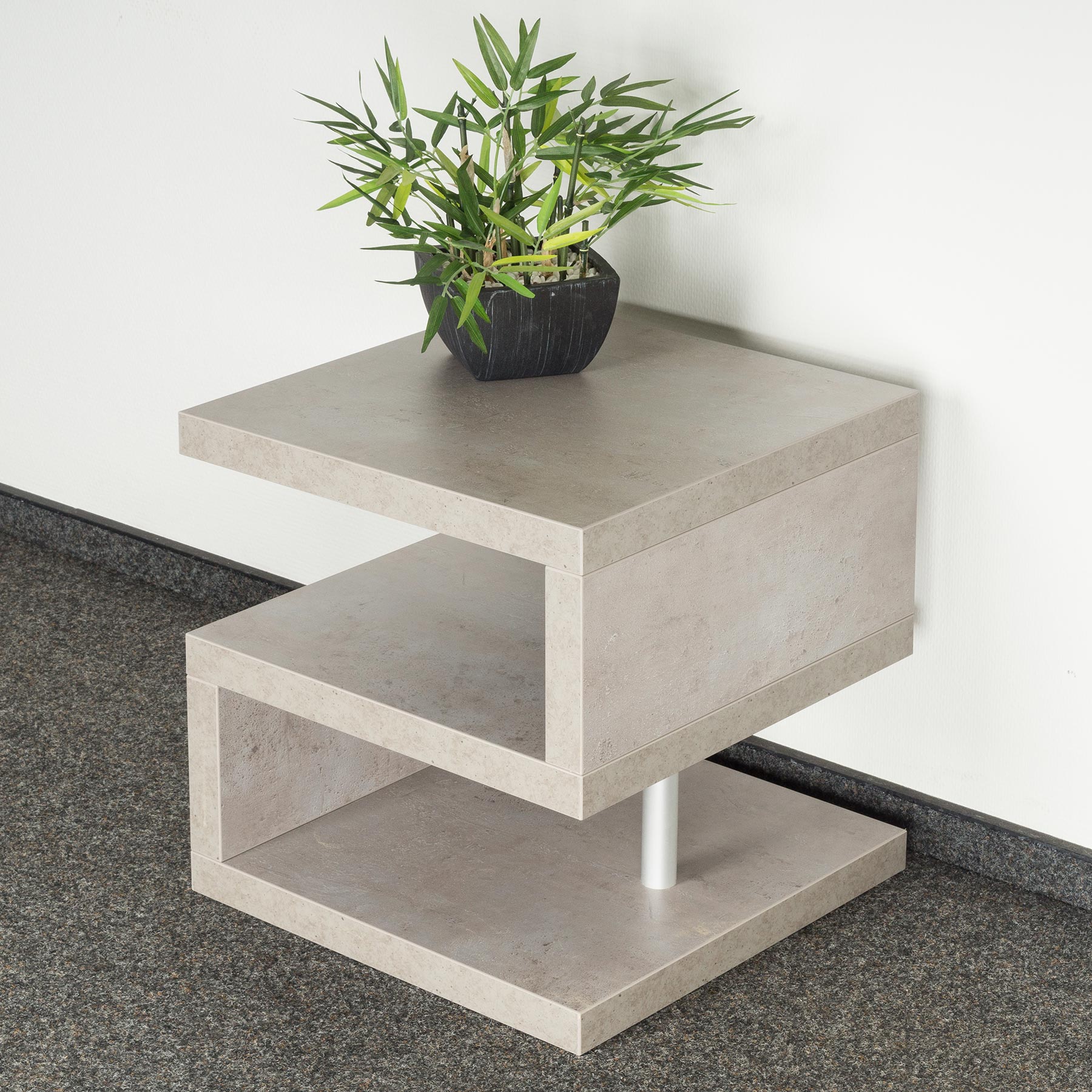 Couchtisch Sigi 44x44x44cm Betonoptik Grau Beistelltisch Ablage Tisch
