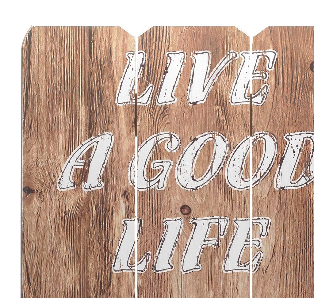 Holz-Schild Wandschild Spruch Good Life Holzbild Wandbild Bild Vintage