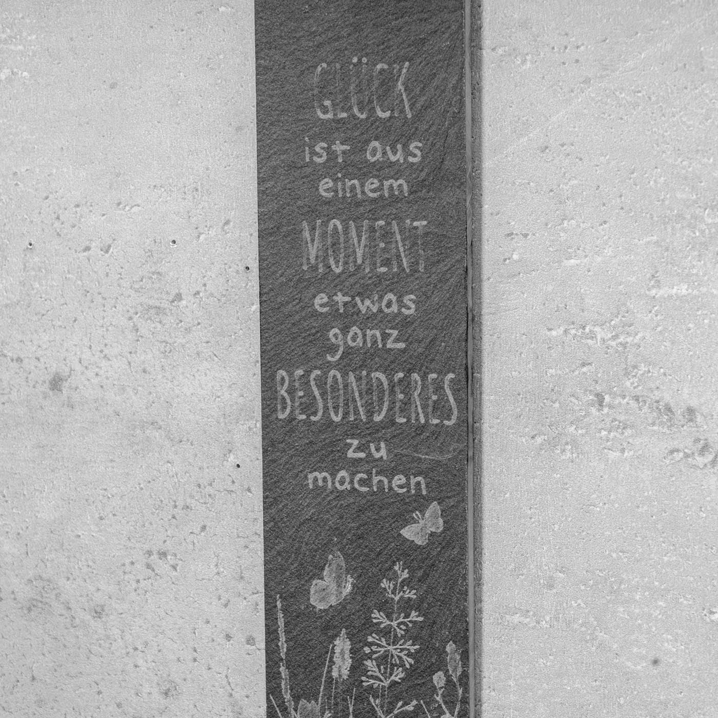 Schiefer Schilder Glück H30cm Sprüche Deko Schild Schiefertafel Wandbild Schwarz