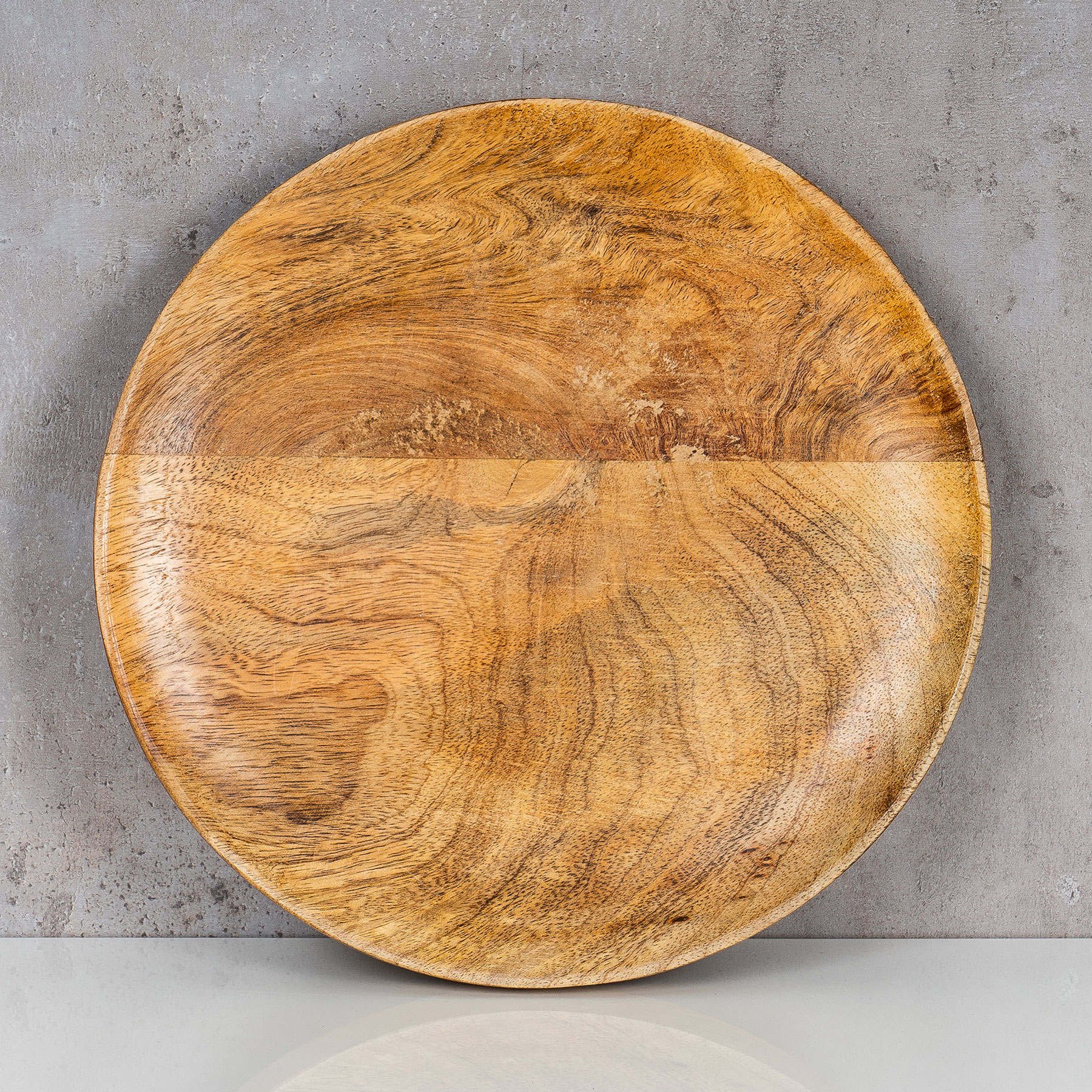 Holzschale Rund Mango Holz 30x30 cm Tischdeko Schale Obstschale Deko-Teller