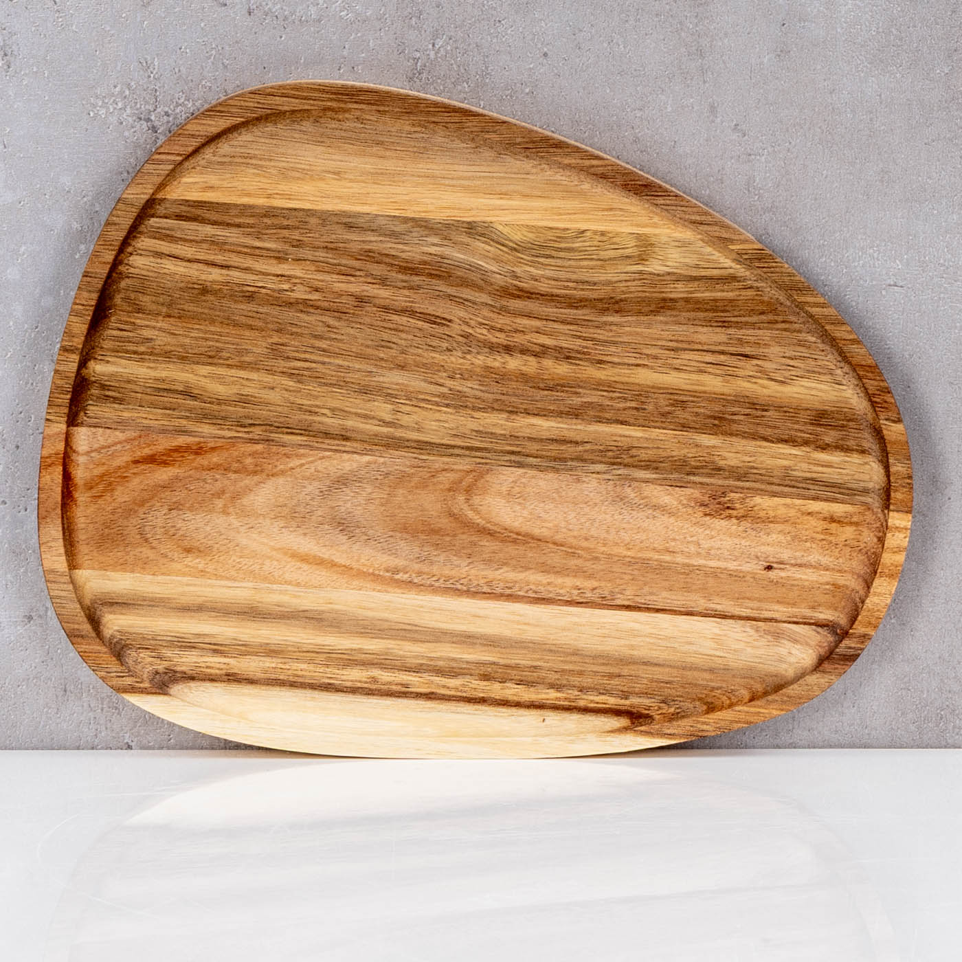 Holzteller Akazienholz L26cm Tablett Dekoschale Serviertablett Tischdeko Ablage