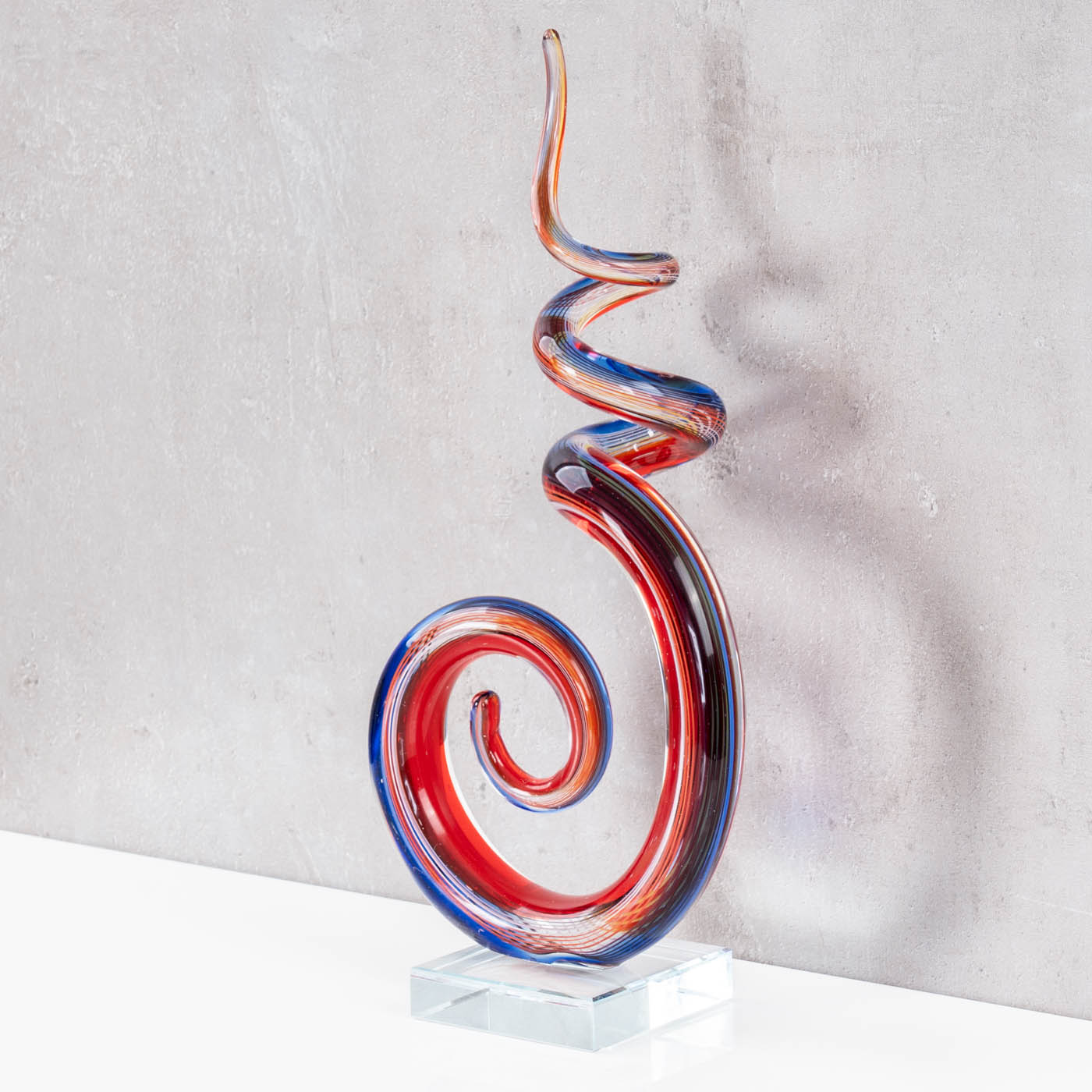 Designer Kunst Skulptur Dekofigur  34x16 cm Glas Unikat Thai Chi Glasskulptur