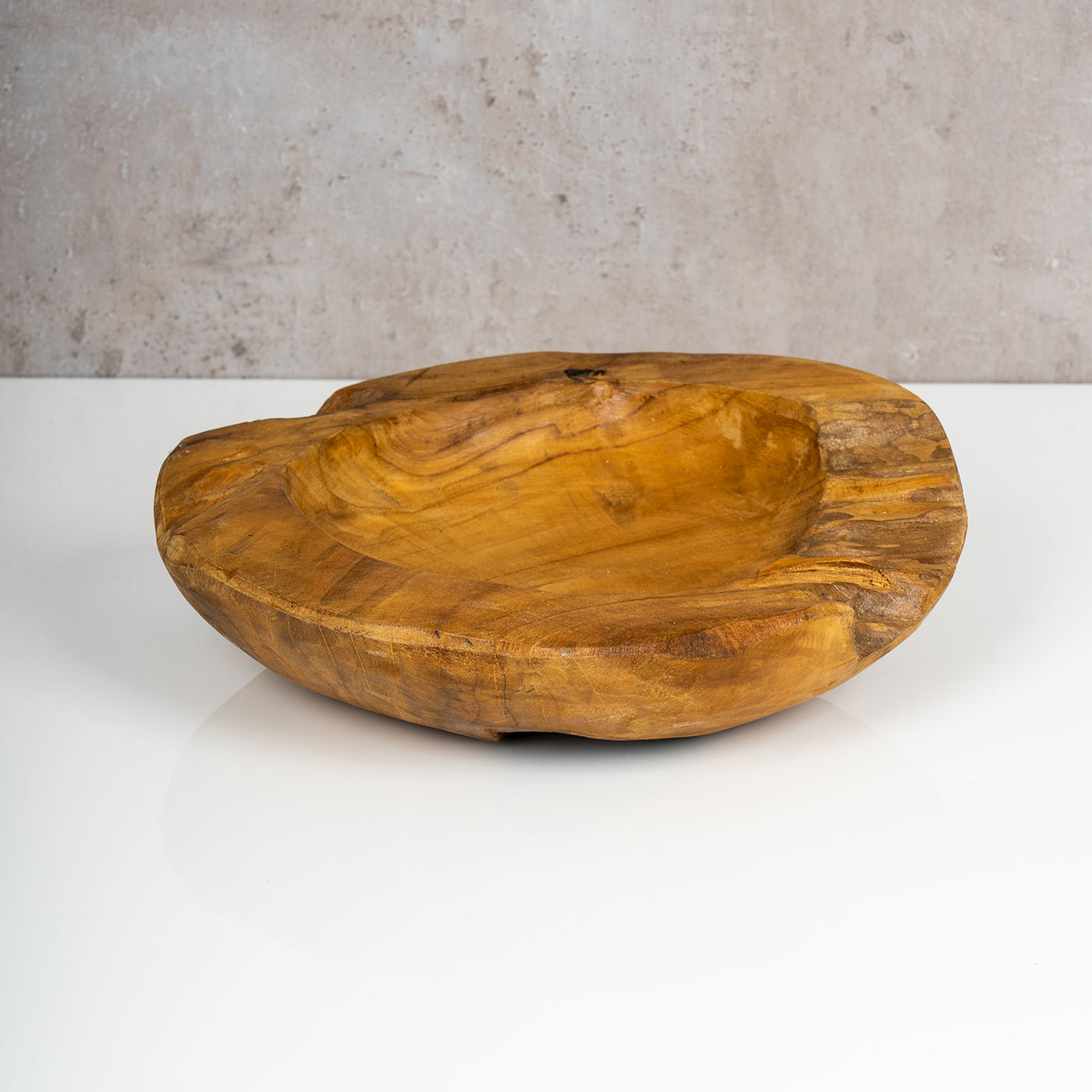 Schüssel Schale Teakholz 30cm Teak Massiv Holz Obstschale Holzschale Dekoschale