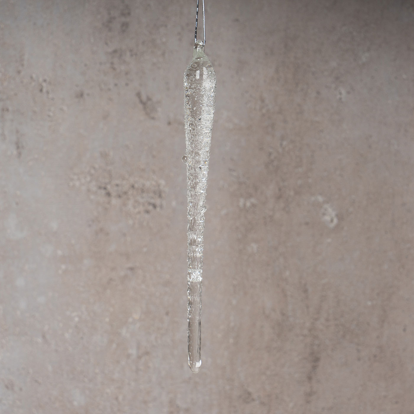 5x Deko Anhänger Eiszapfen Glas 10-18cm Winterdeko Weihnachtsdeko Baumschmuck