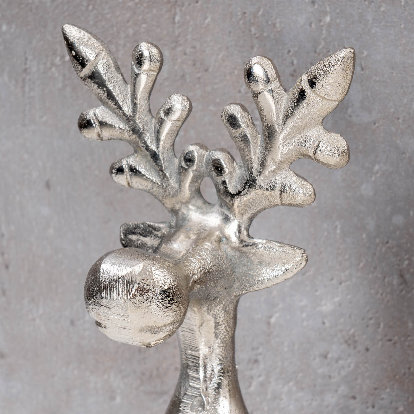 2er Set Rentiere Metall Silber Hirsche Deko Tischdeko Weihnachtsdeko Aufsteller
