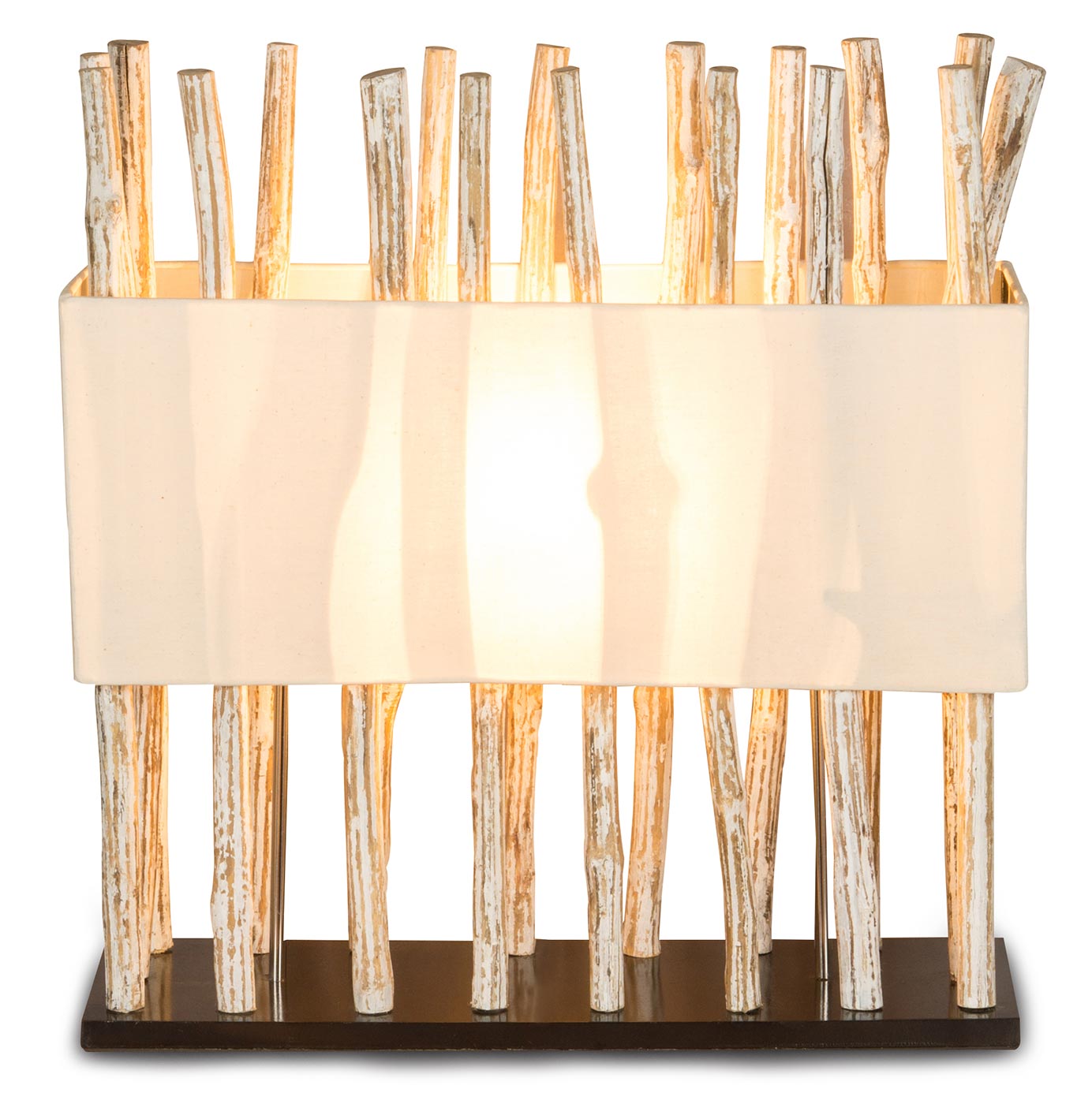 Lampe Tischlampe aus Holz Holzlampe Tischleuchte Treibholz 54cm hoch