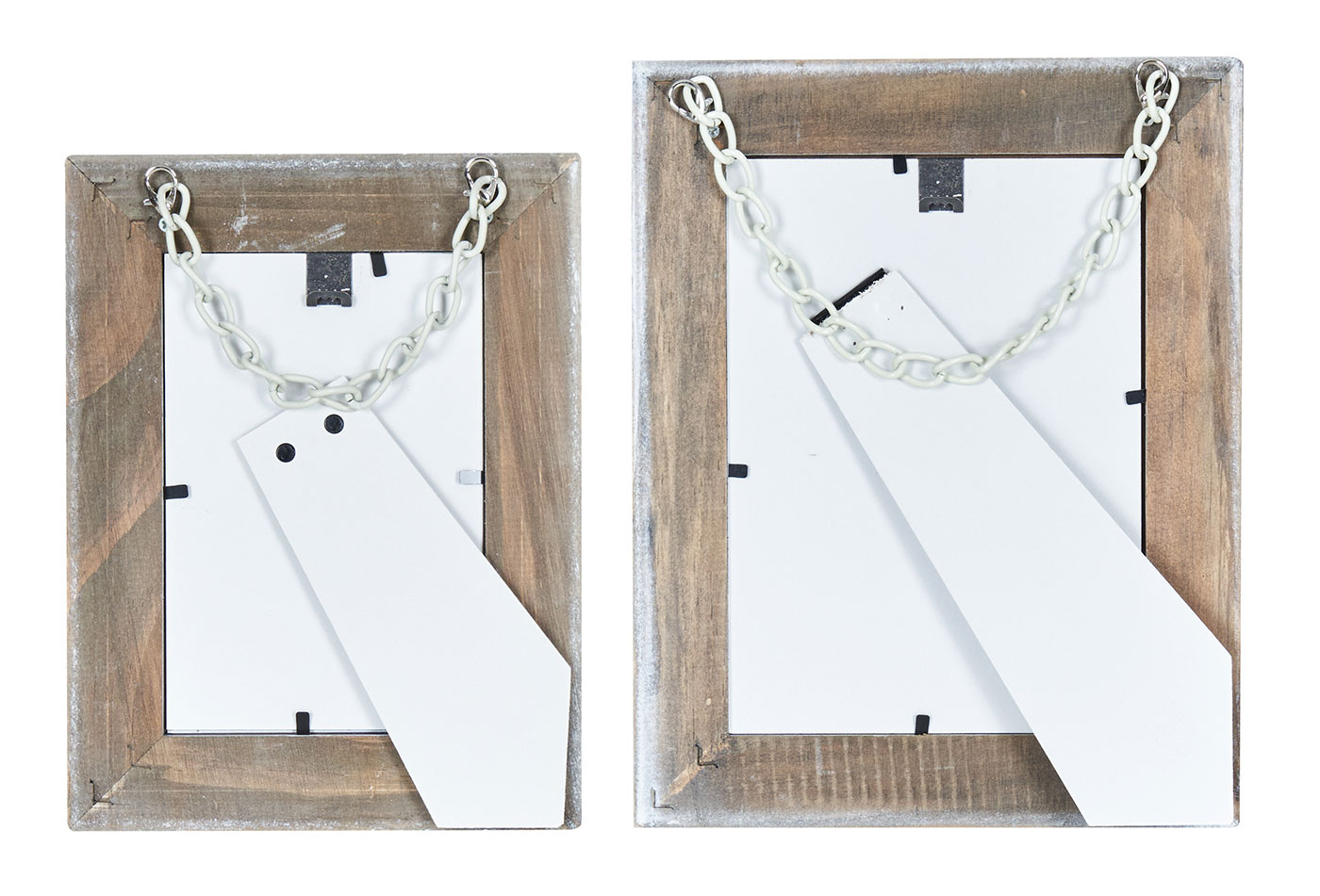 2er Set Bilderrahmen Weiß gewischt Holz 10x15 13x18 Einzelrahmen Shabby Chic Vintage