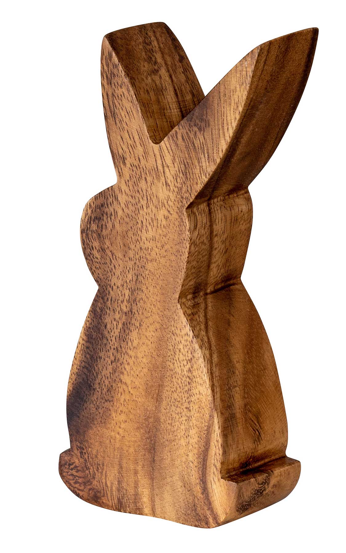 Hase H15cm Holz Osterhase Akazienholz Osterdeko Dekoaufsteller Deko-Figur Natur