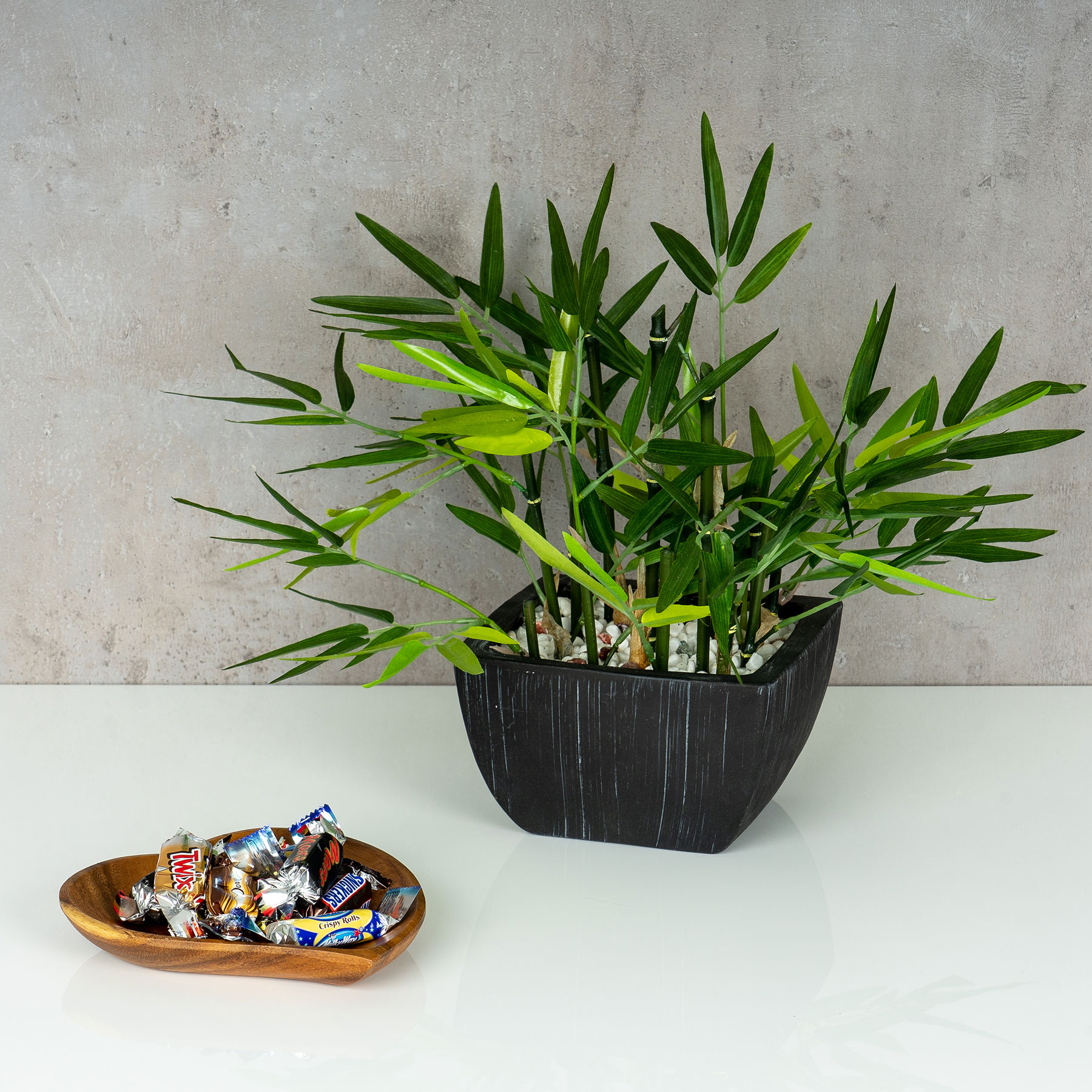 Holzschale Akazie 15cm Herz Design Snackschale Schale Obstschale Dekoschale