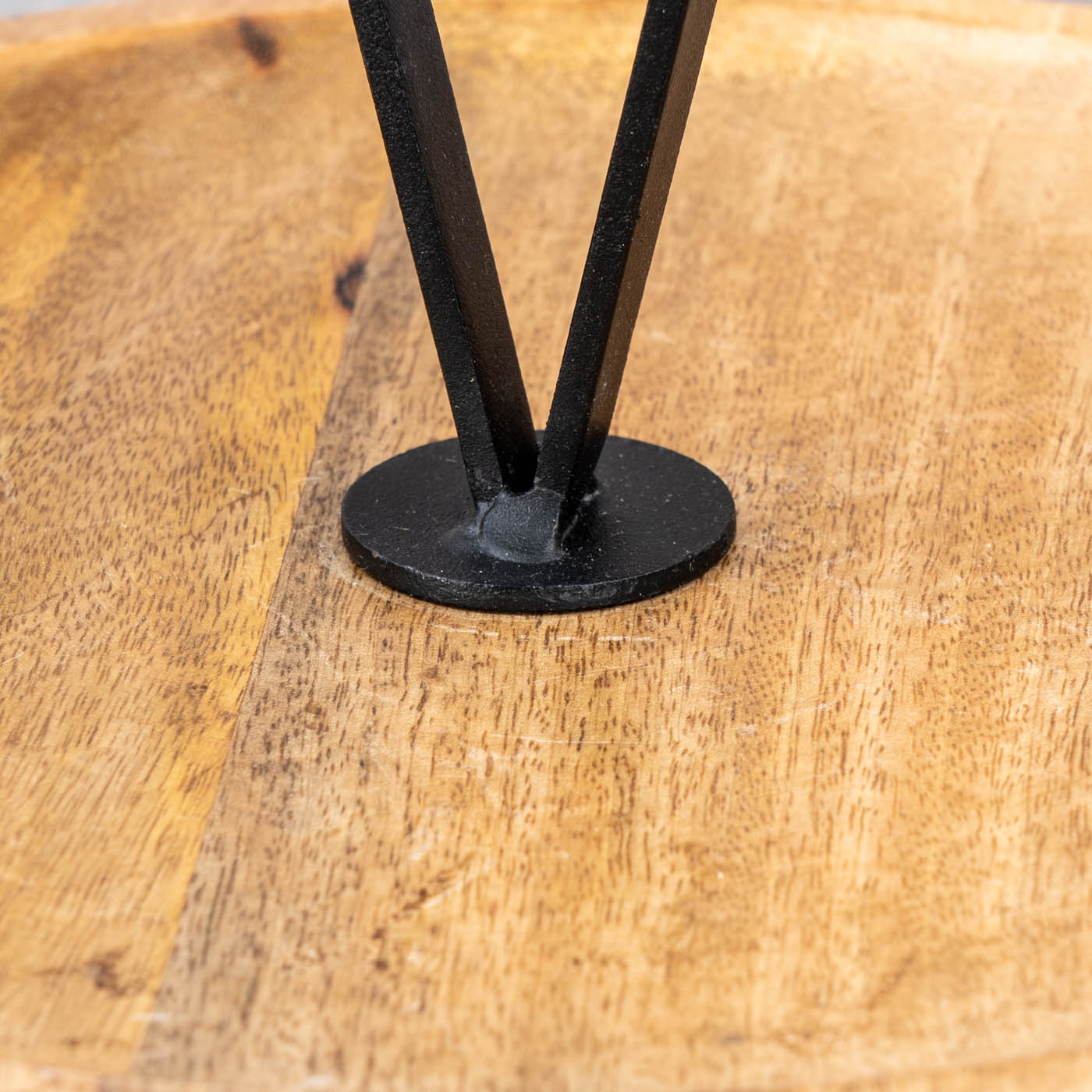 Etagere 2 Etagen H35cm Mango Holz Schwarz Natur Servierplatte Kuchenständer Deko