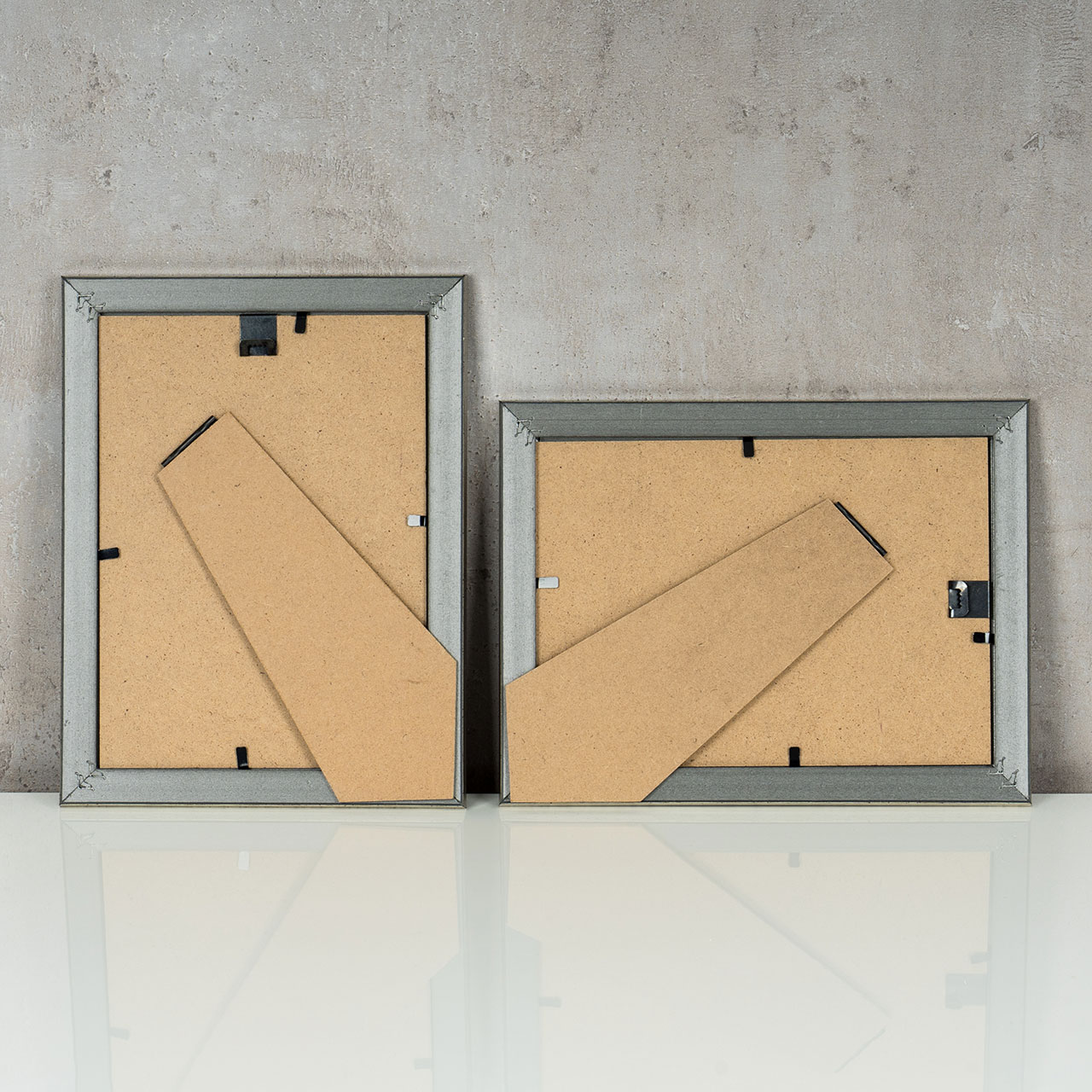 2er Set Bilderrahmen 13x18cm Fotorahmen Silber Antik Portraitrahmen Aufsteller Deko