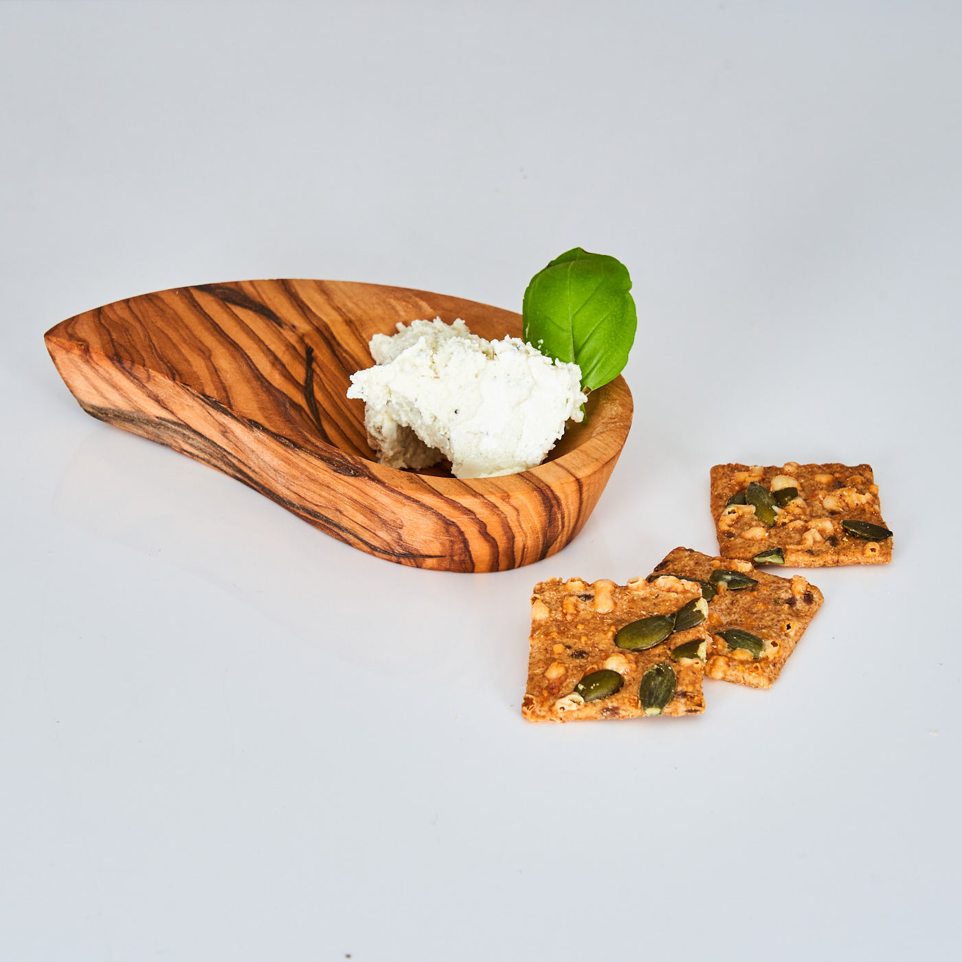 3er Set Dipschale 12x6cm Olivenholz Tropfen Mini-Schale Antipasti Schälchen Küche Unikat