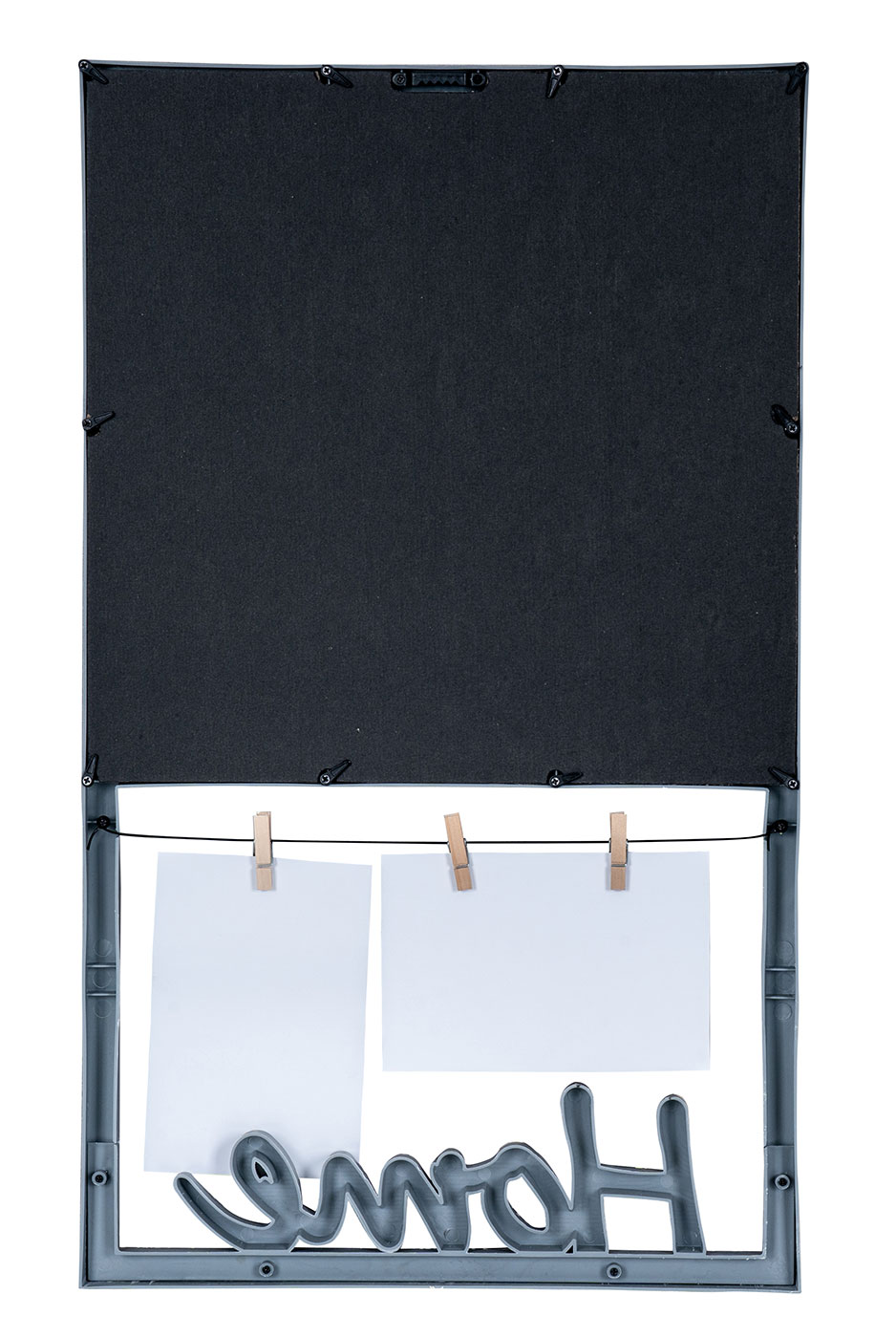 Bilderrahmen H56cm 6 Fotos Grau Home Klammern Shabby Chic Fotorahmen Collage