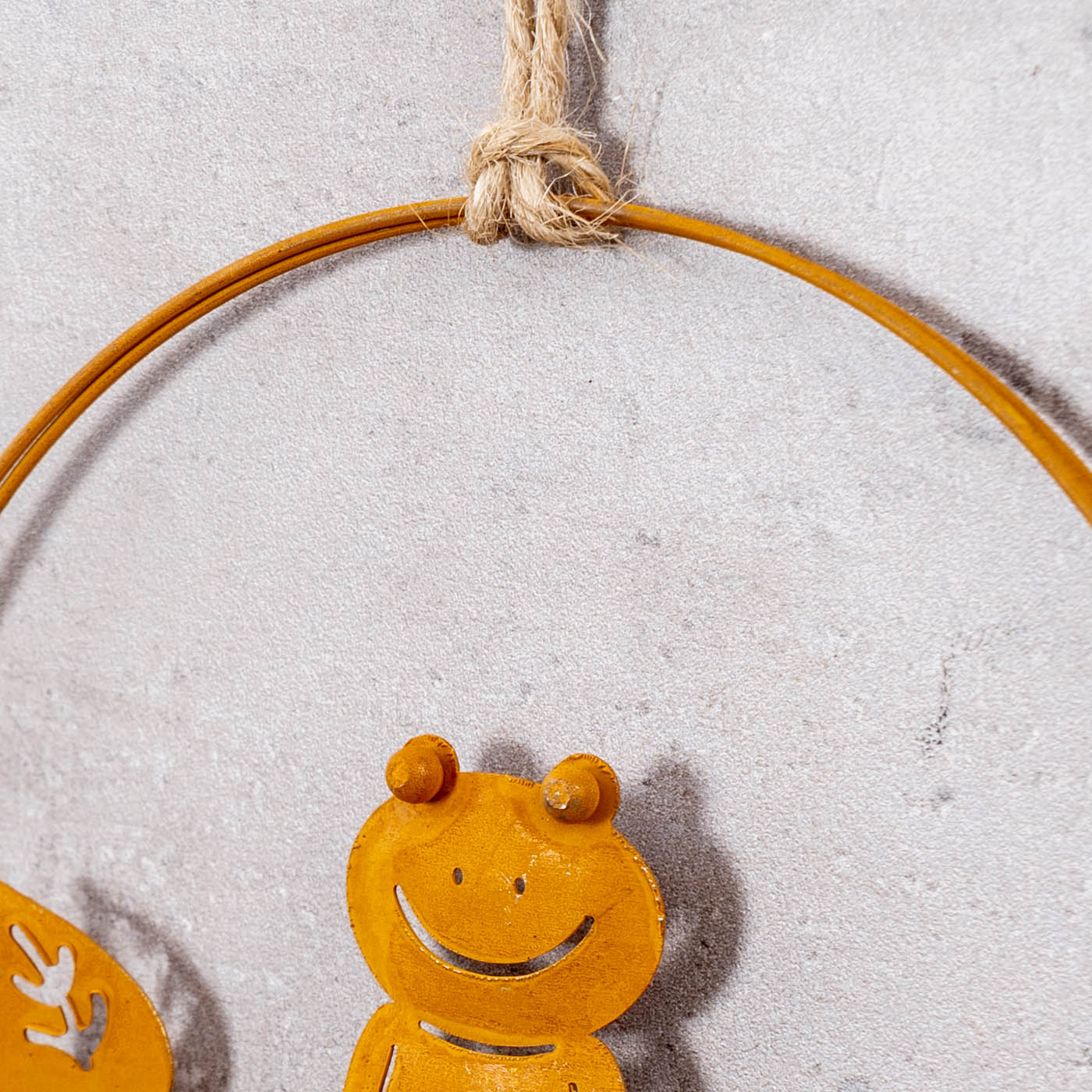 3er Set Gartendeko Biene Frosch Dekohänger Gartenschild Rostdeko zum Hängen Deko
