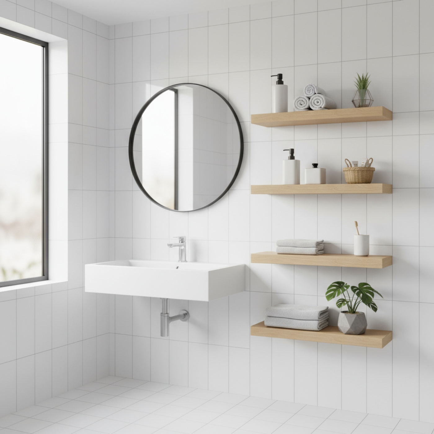 Wandboard Bobby 60cm Kernbuche - Wandregal Regal Board Bord Wandbord