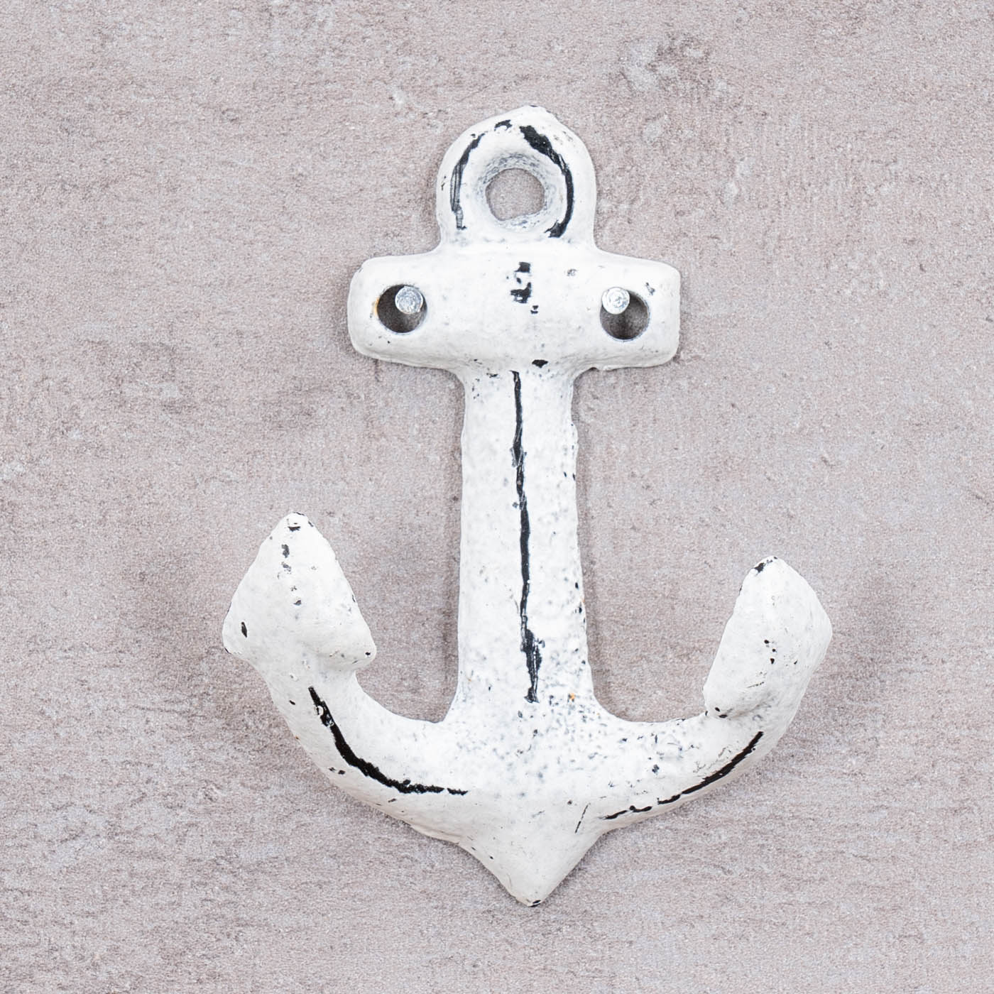 3er Set Anker Wandhaken Blau Weiß Metall Garderobenhaken Maritime Deko Metallhaken