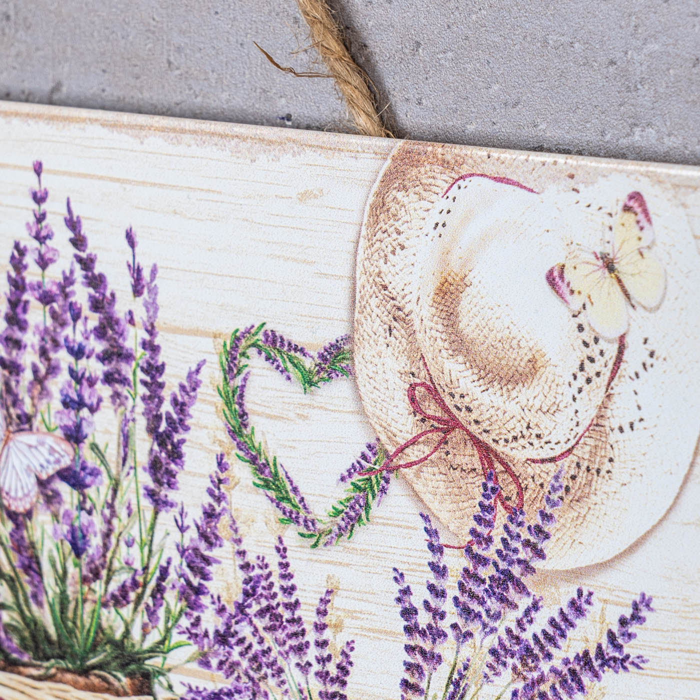 Metallschild Lieblingsplatz L30cm Lavendel Violett Wandbild Wanddeko Türschild