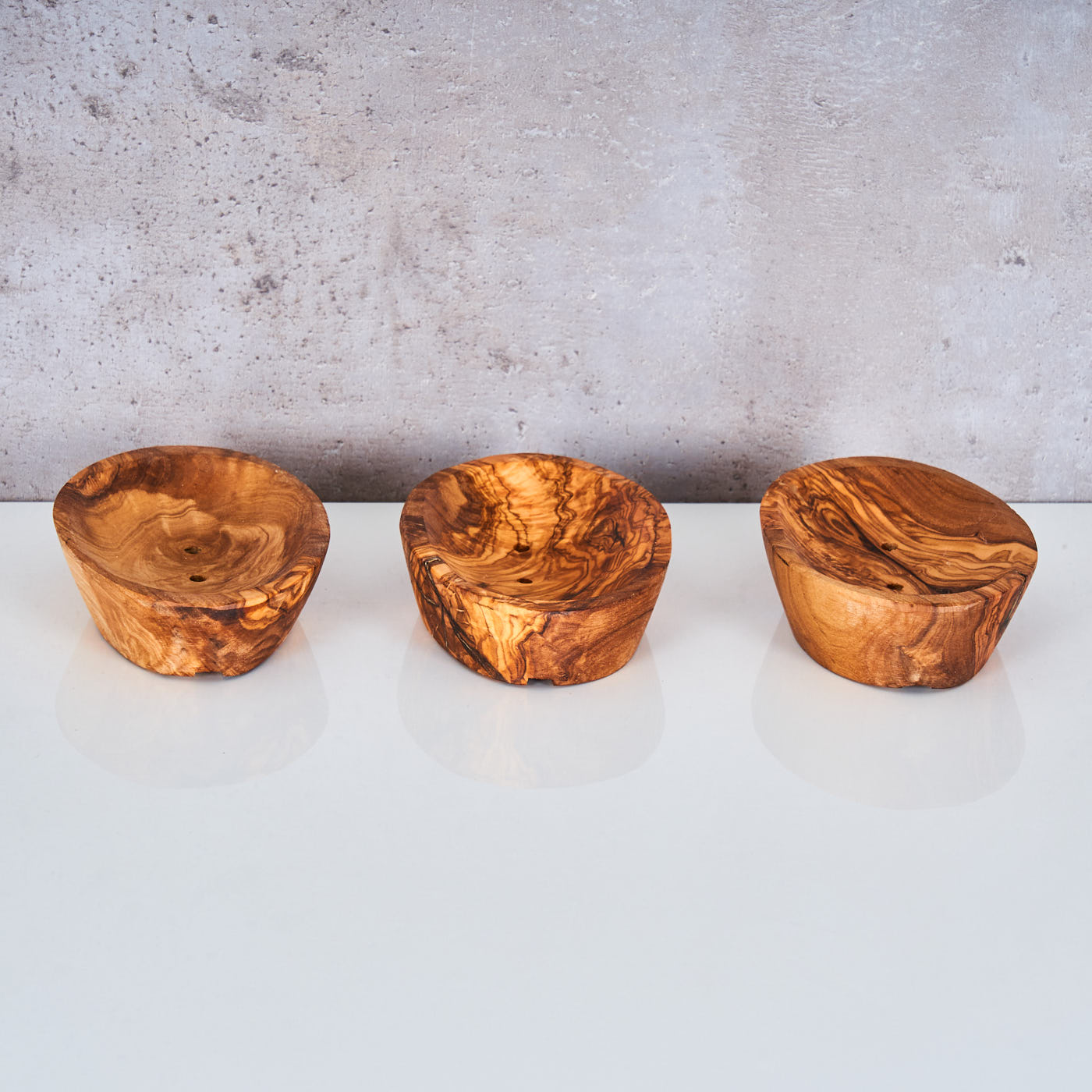 Olivenholz-Seifenschale ca.12x7cm oval Seifenhalter Badzubehör Holz Natur Unikat