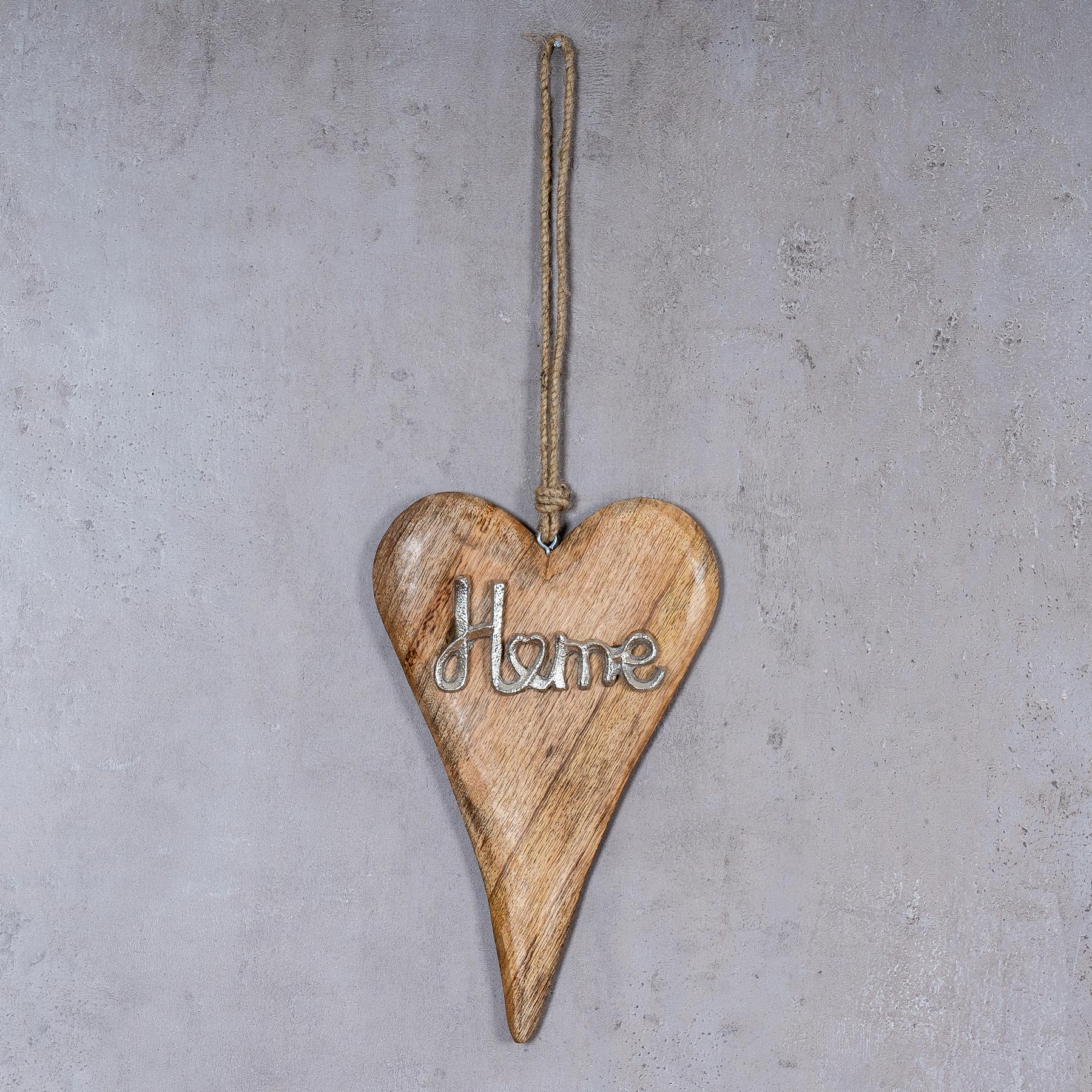 Anhänger Mango Holz Schriftzug Home H26cm Wanddeko Türschild Holzdeko Deko