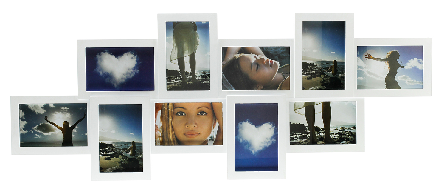 Bilderrahmen Collage weiß für 10 Fotos Fotogalerie Fotocollage Galerie