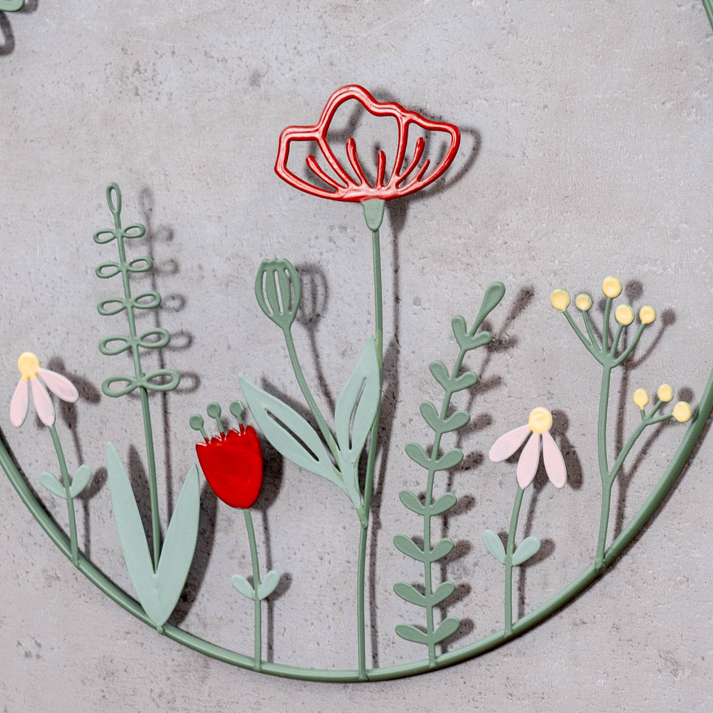 Willkommen Schild Ø30cm Türkranz Frühling Grün Wiese Türschild Wandbild Deko