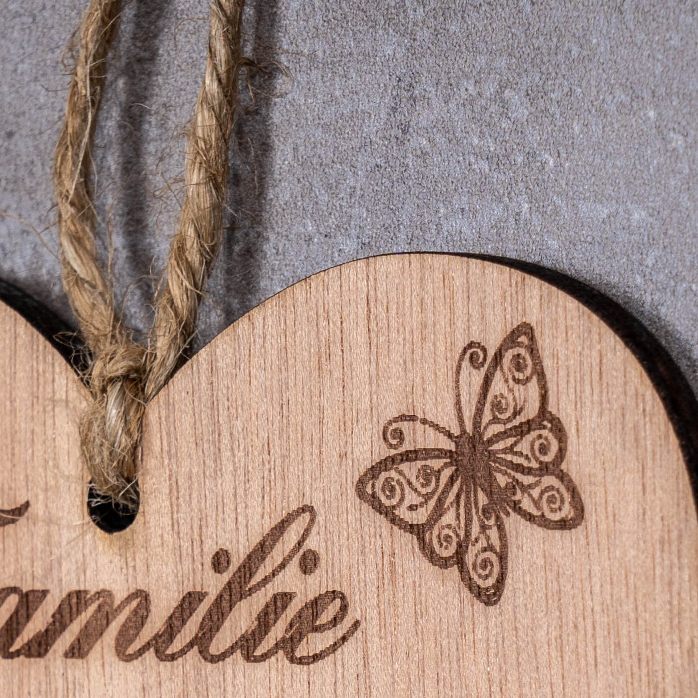 Herz 9x10cm Birkenholz Sprüche Familie Liebe Deko Holz Anhänger Love Geschenk