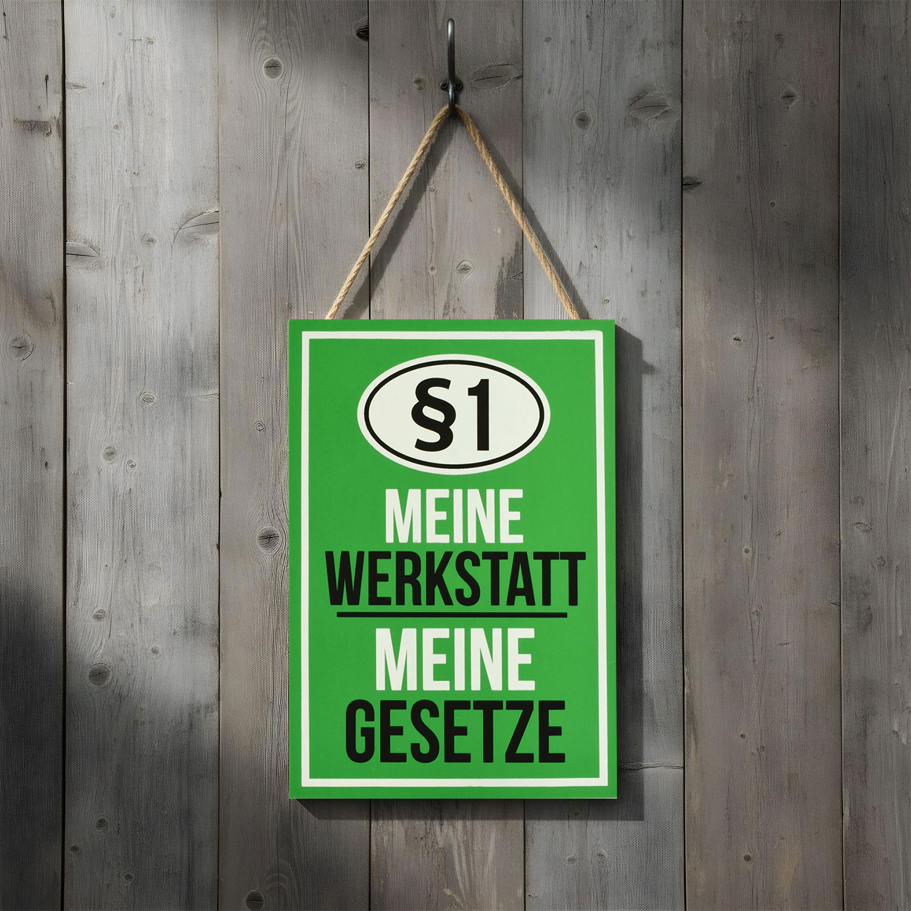 Wandbild MDF Holz 20x30cm Meine Werkstatt Spruch Wanddeko Geschenk Schild Bild
