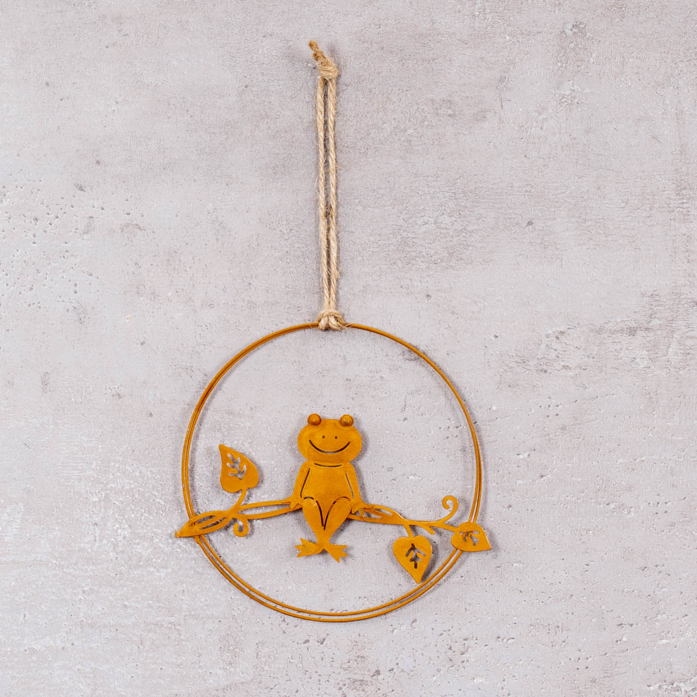 3er Set Gartendeko Biene Frosch Dekohänger Gartenschild Rostdeko zum Hängen Deko