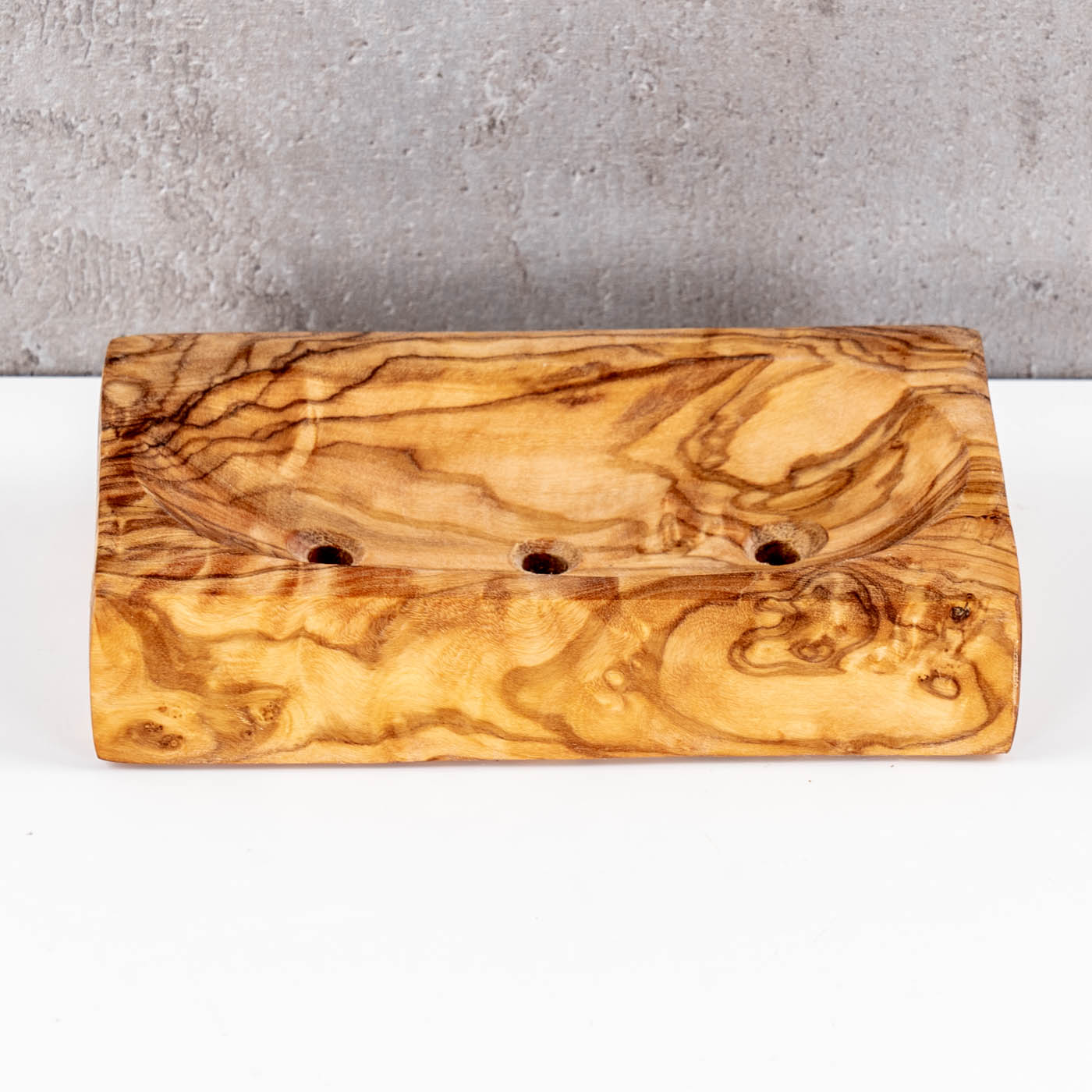 Holz Seifenschale ca.11x7cm Seifenhalter mit Löchern Badzubehör Olivenholz Natur