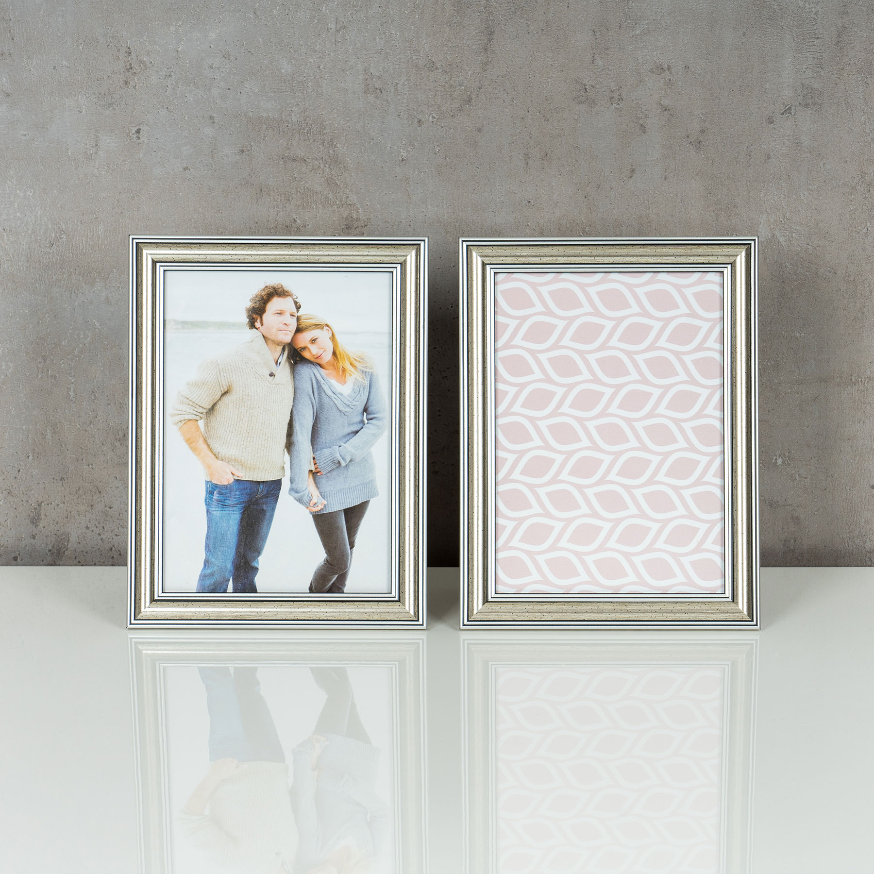 10er Set Bilderrahmen 13x18cm Fotorahmen Silber Antik Portraitrahmen Glas