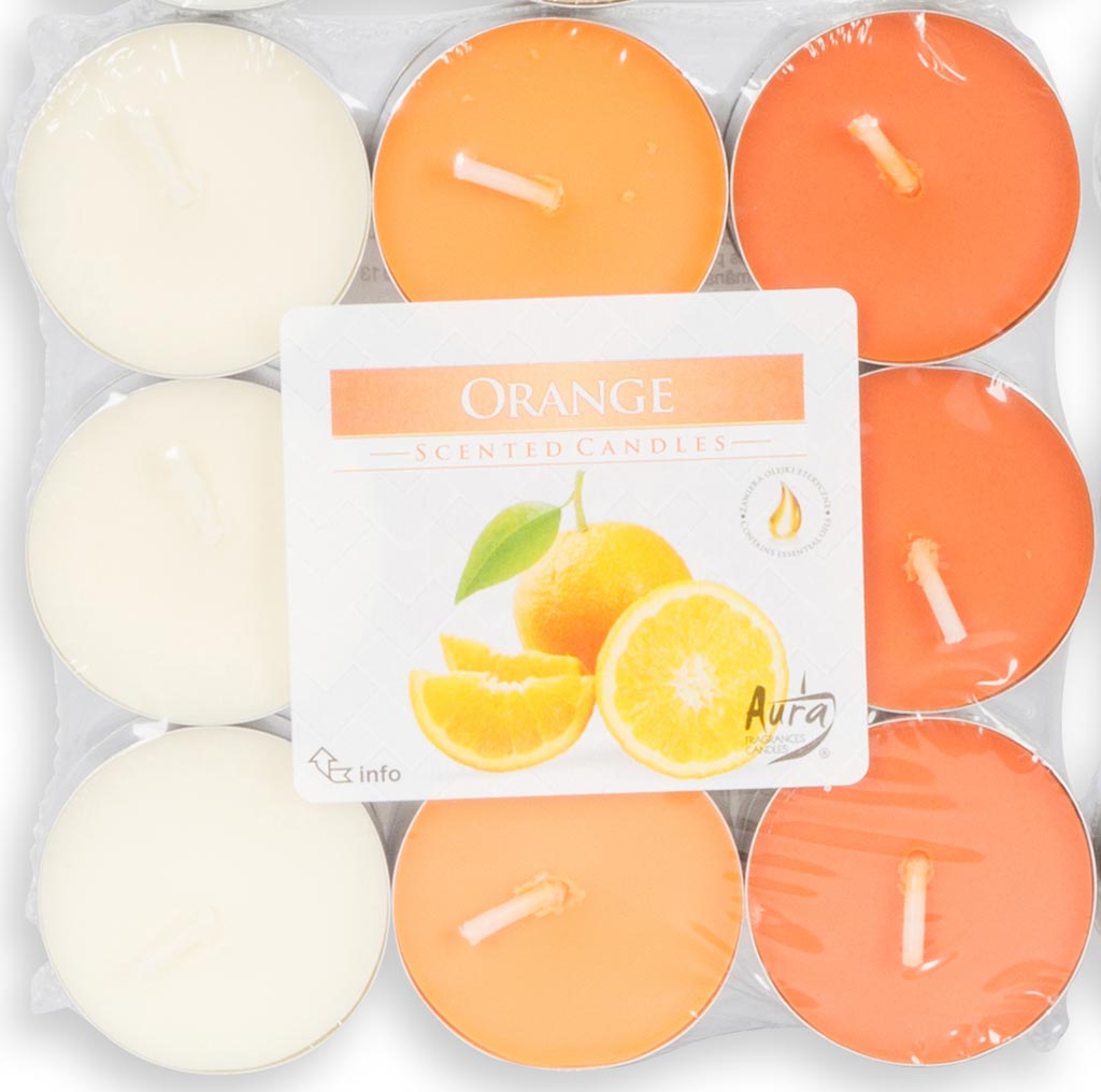 72 Kerzen 4x18 Stück Lavendel Rose Vanille Orange Duftkerzen Teelicht