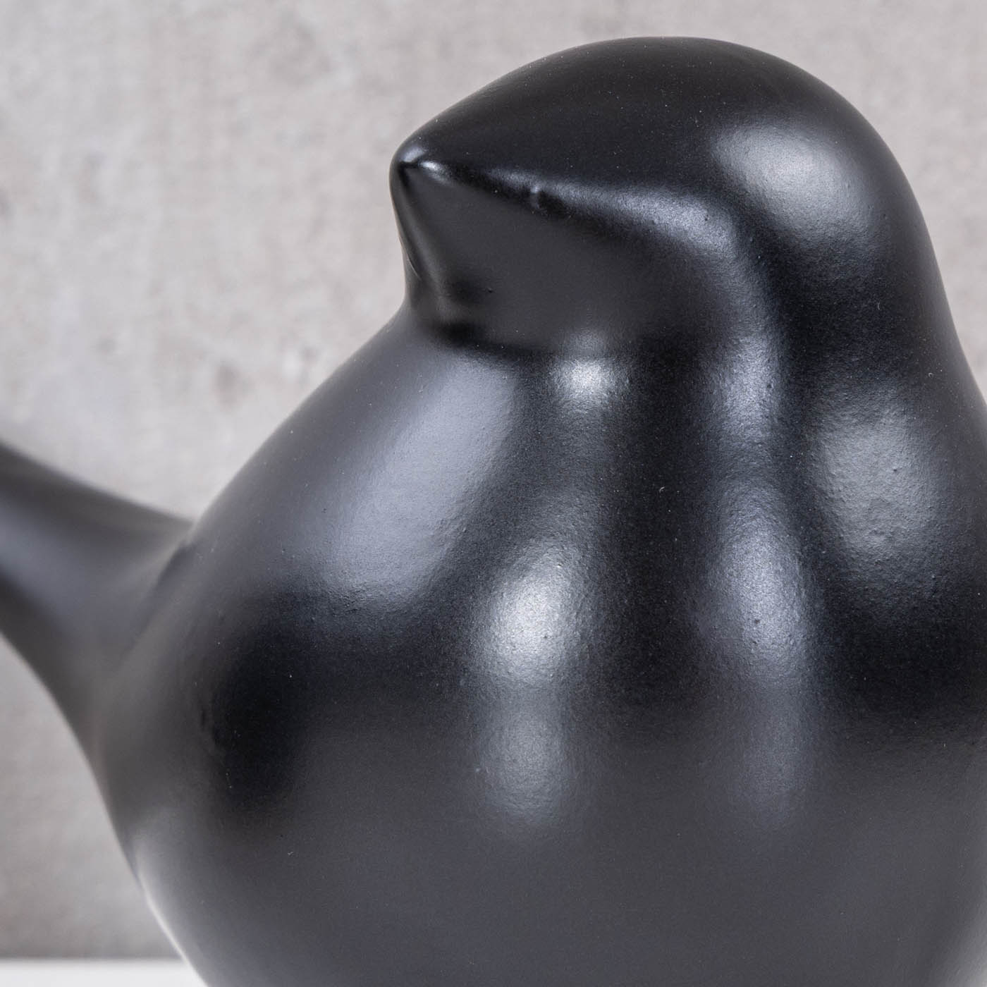 2er Set Dekofigur Vogel Schwarz Porzellan Tischdeko Deko Aufsteller Skulptur