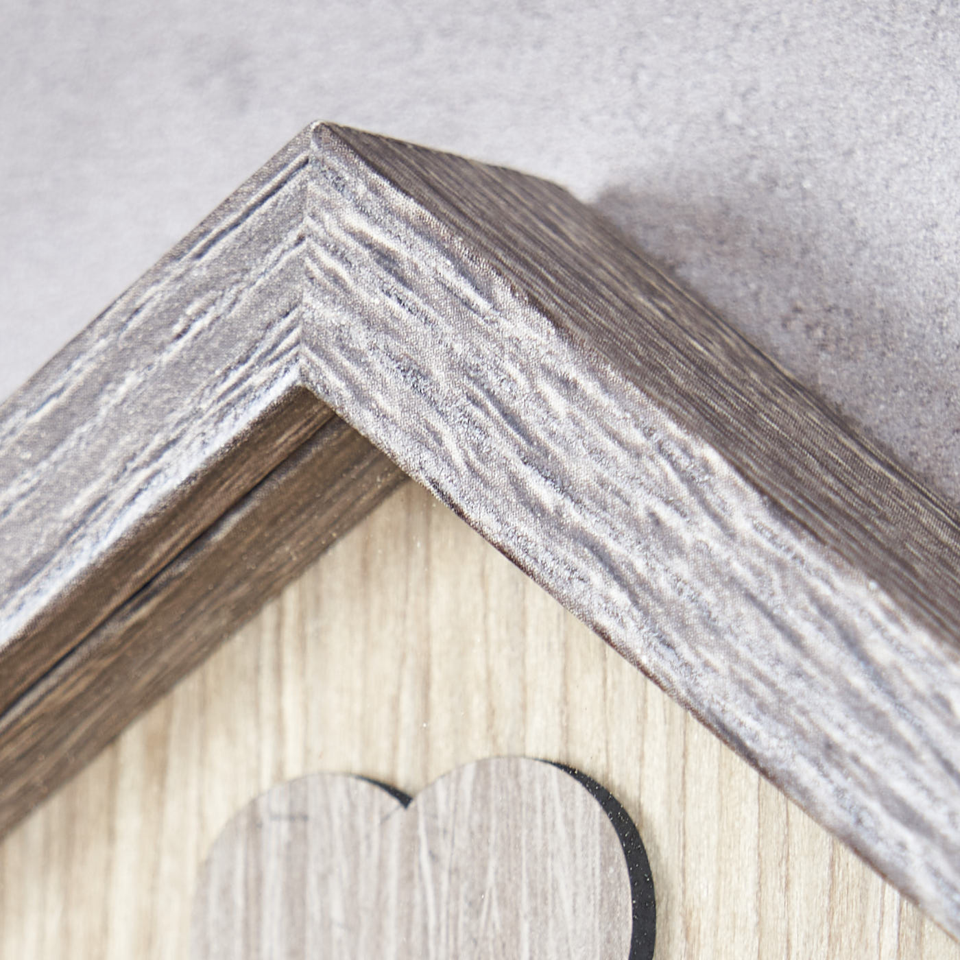 Bilderrahmen 22x26cm Haus MDF-Holz Braun Fotorahmen Bild 10x15cm Love Herz Deko