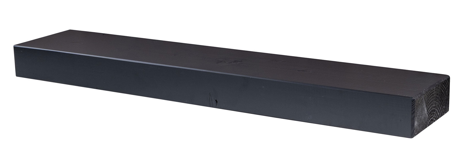 levandeo Wandregal Holz Massiv 100x20cm Schwarz Wandboard Regal Wandboard Balken