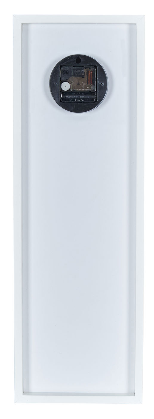 Wanduhr 20x60cm Braun Kaffee Coffee Rahmen Weiß Küche Bild Cafe Wanddeko Uhr