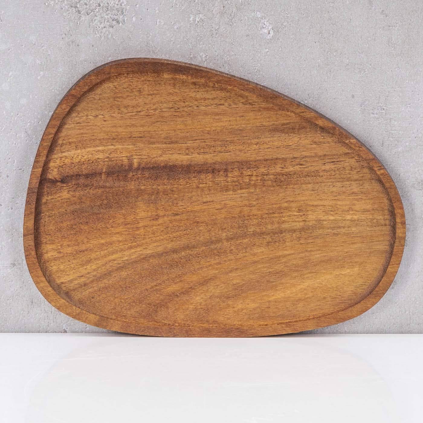 Tablett Akazienholz L22cm Holz Teller Dekoschale Serviertablett Tischdeko Ablage