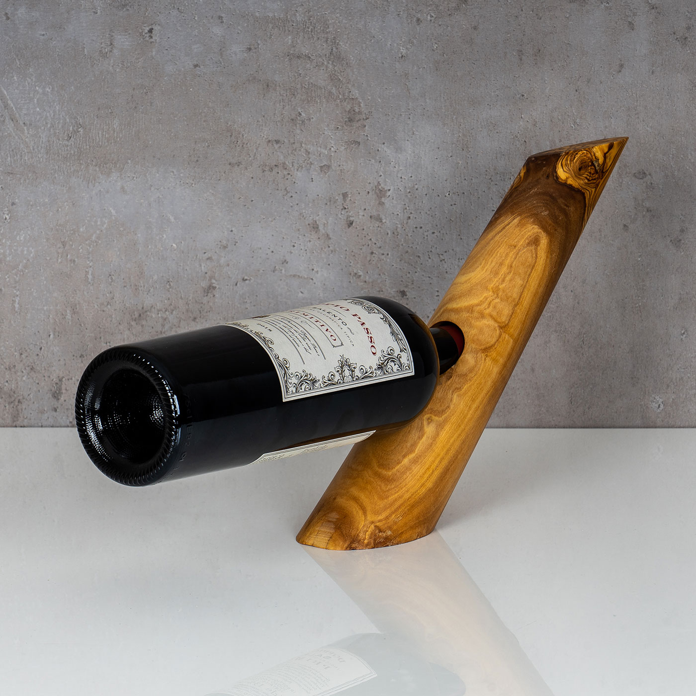 Weinflaschenhalter Holz Olivenholz H25cm Flaschenhalter Weinhalter Tischdeko