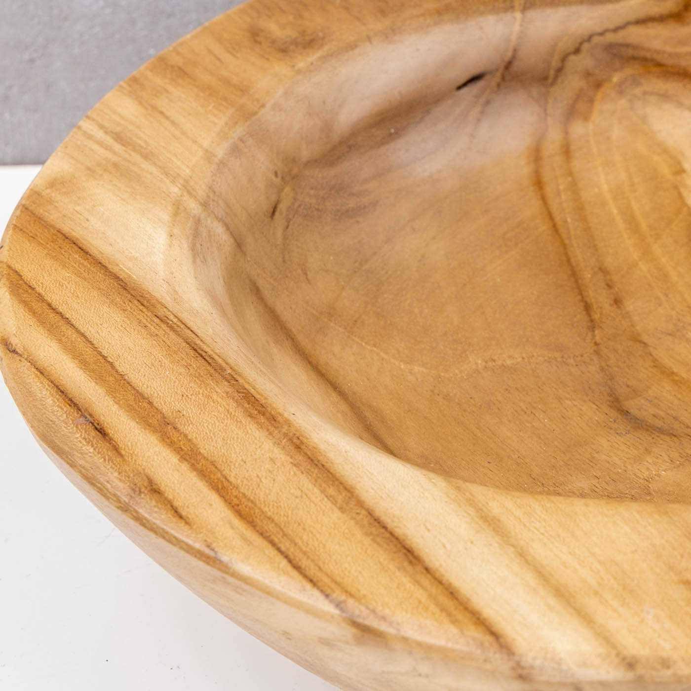 Teakholz Schale 25cm Teak Massiv Holz Obstschale Schüssel  Holzschale Dekoschale