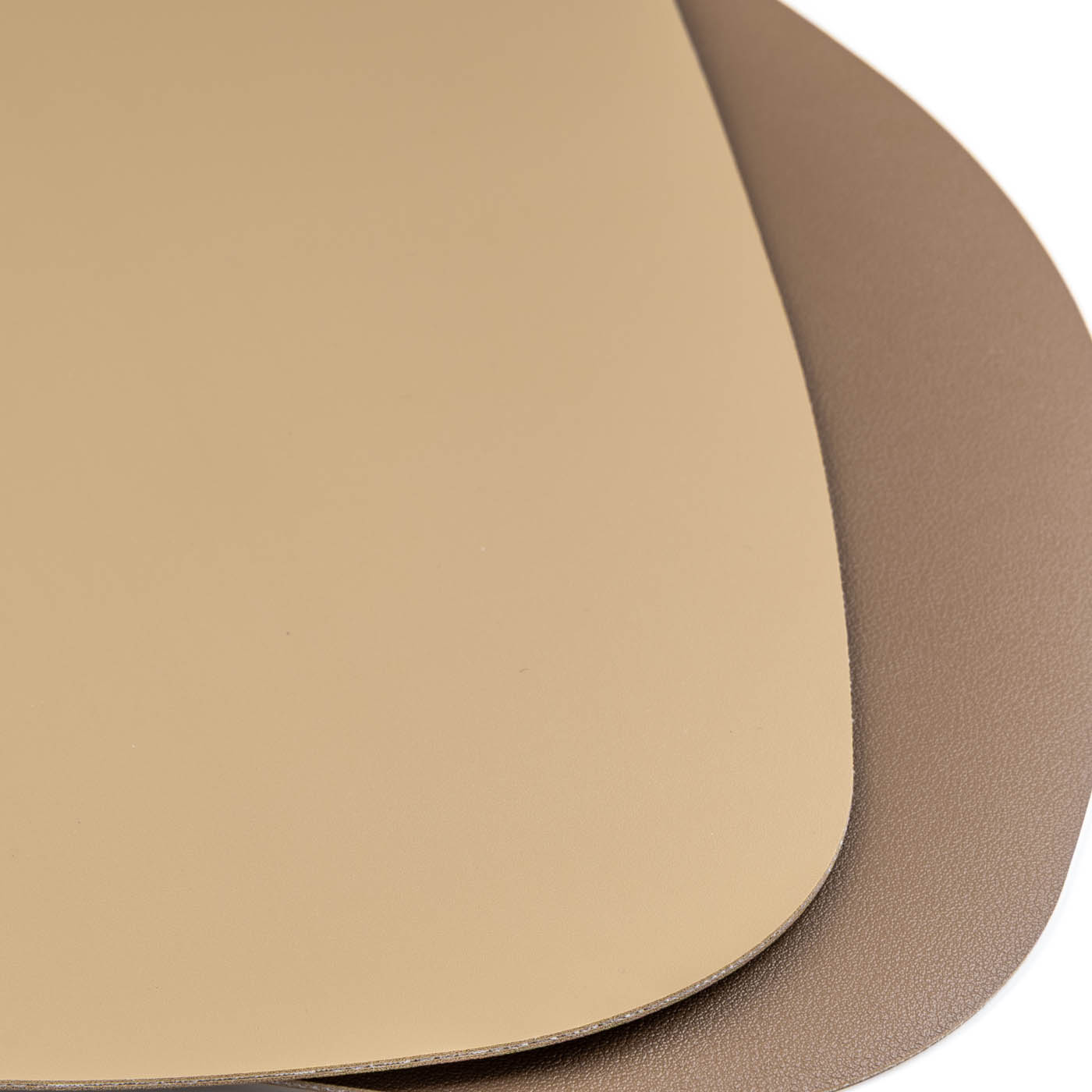 4er Set Tischsets 42x34cm Braun Beige Platzsets Abwaschbar Lederoptik Wendefunktion
