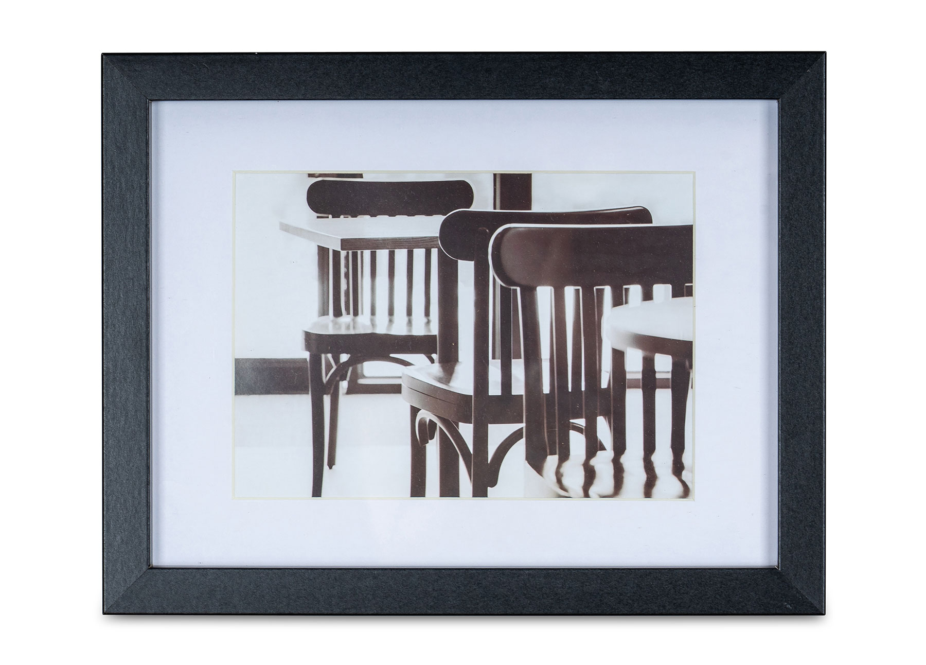 levandeo Bilderrahmen 13x18cm Schwarz Holz MDF Glasscheibe Passepartout Rahmen