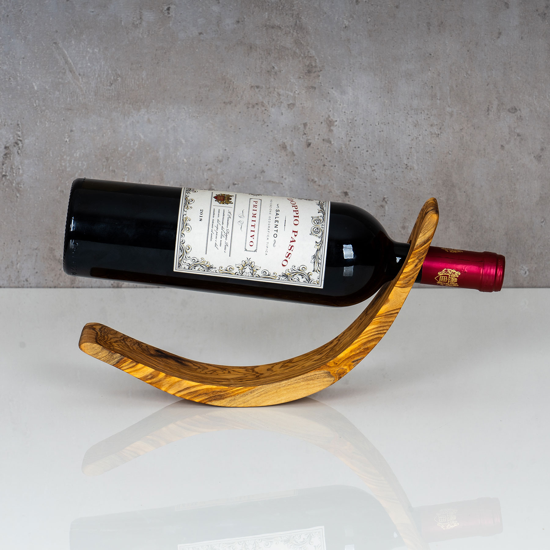 Weinflaschenhalter ca. H28cm Olivenholz Weinhalter Flaschenhalter Holz Tischdeko
