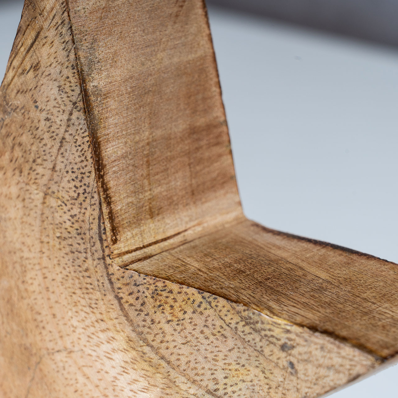 Stern Holzstern Mango 14cm Mangoholz Braun Natur Deko Tischdeko Holzdeko