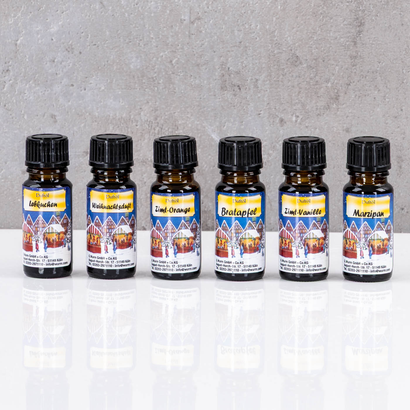 12er Set Duftöle Weihnachtsduft je 10ml für Duftlampen Raumduft Lufterfrischer